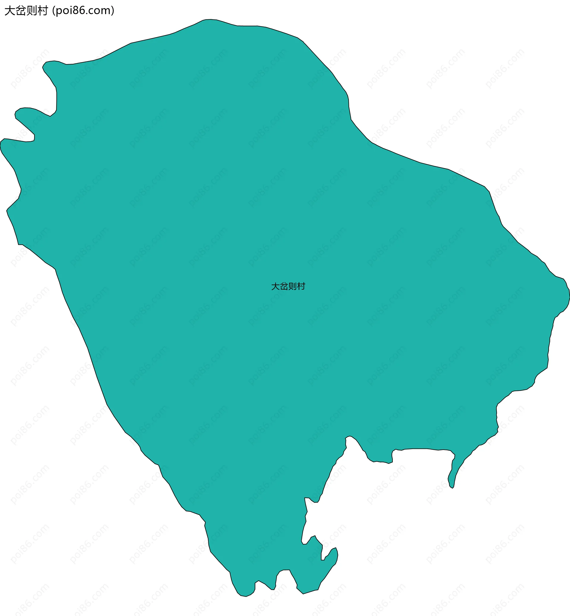 大岔则村边界地图