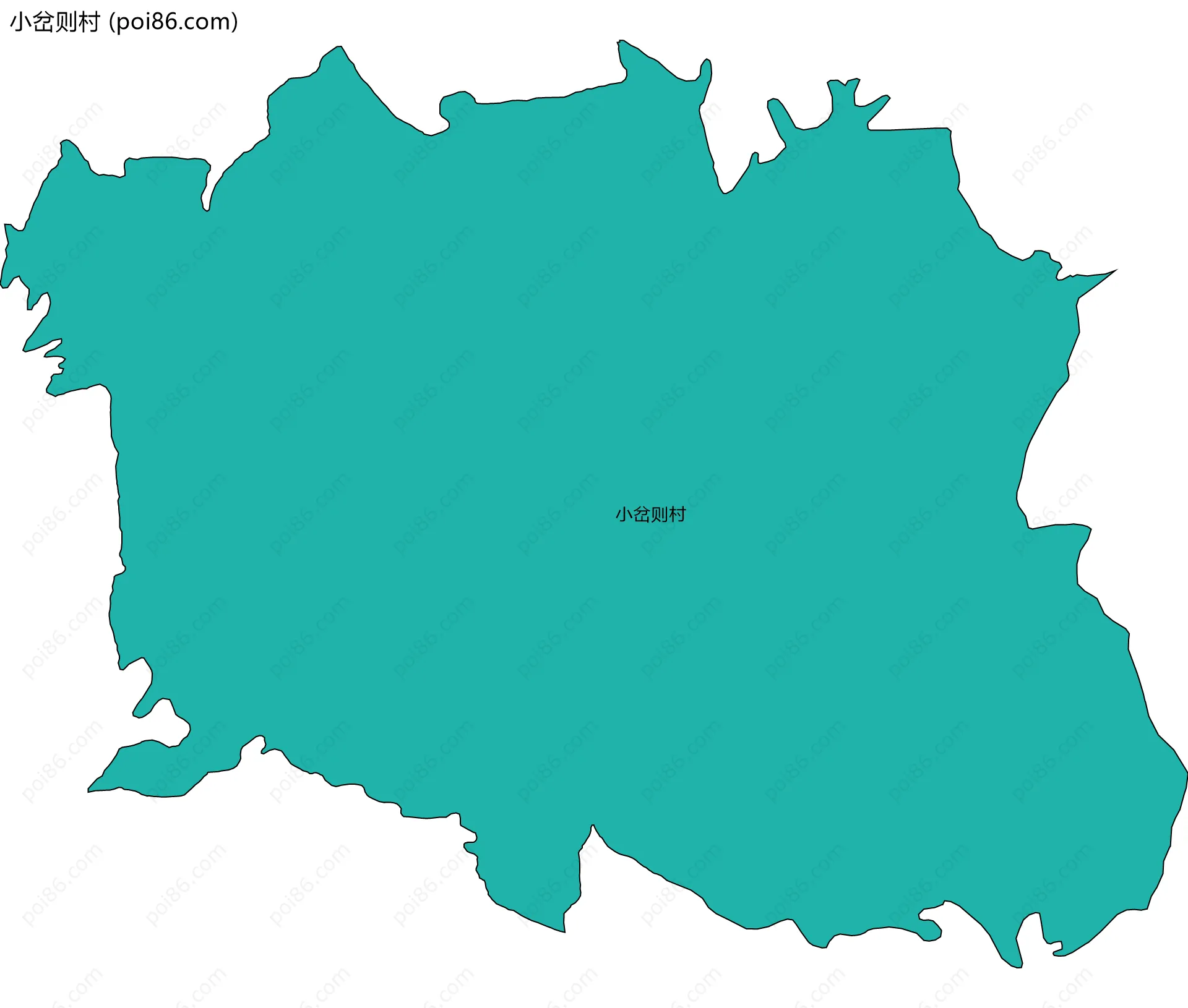 小岔则村边界地图