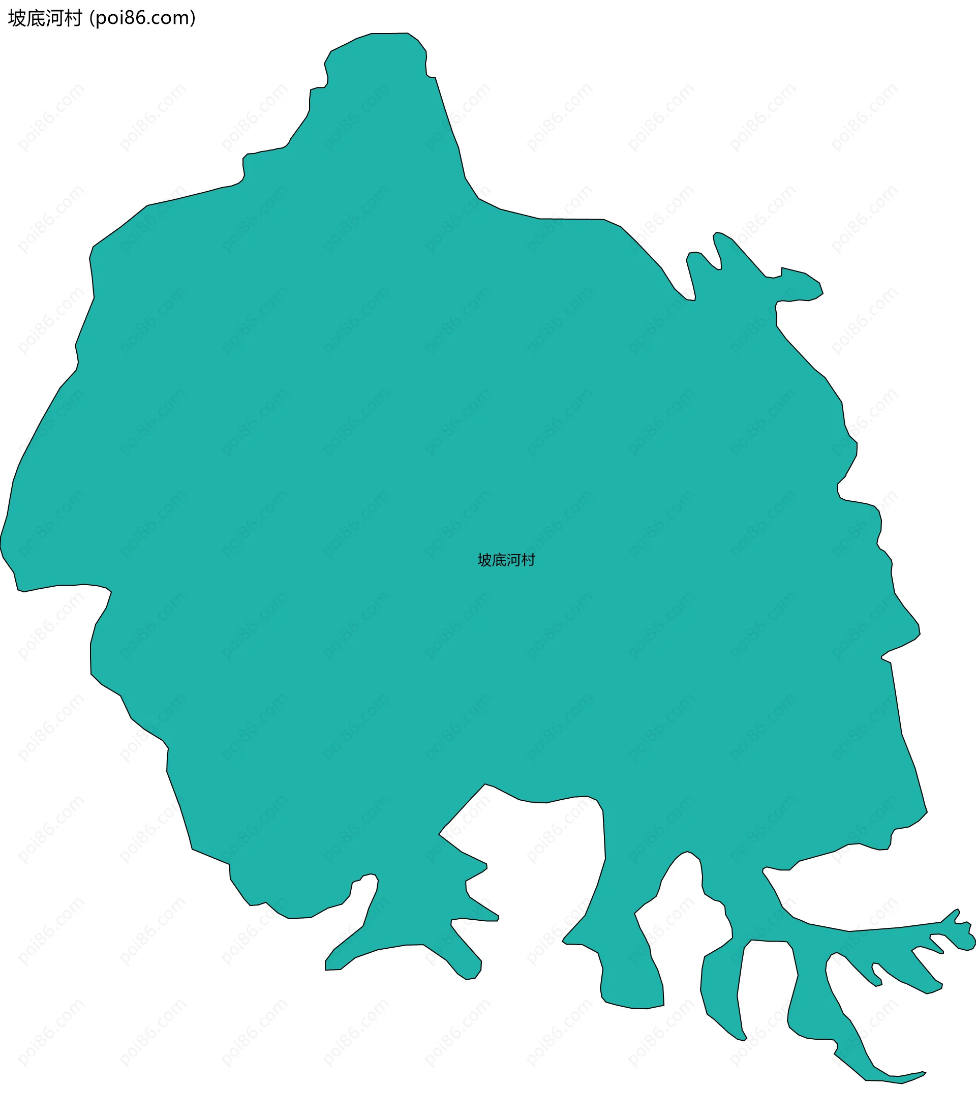 坡底河村边界地图