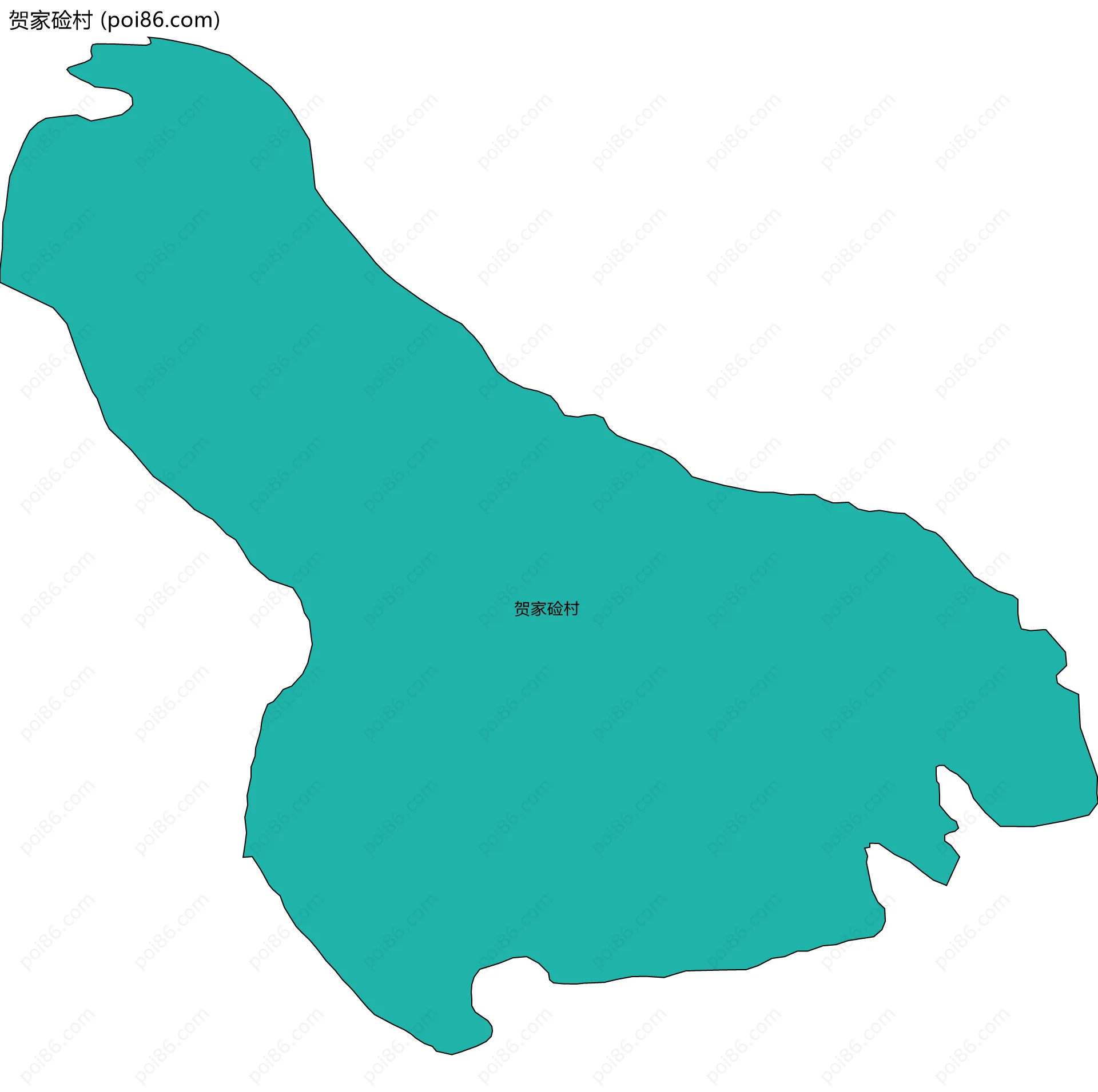 贺家硷村边界地图