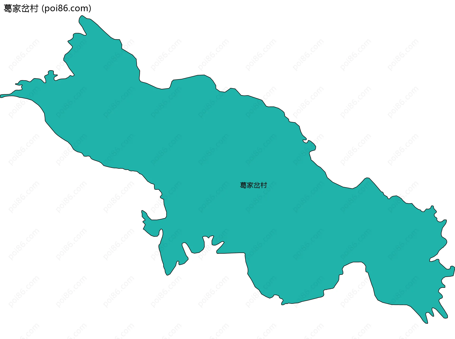 葛家岔村边界地图