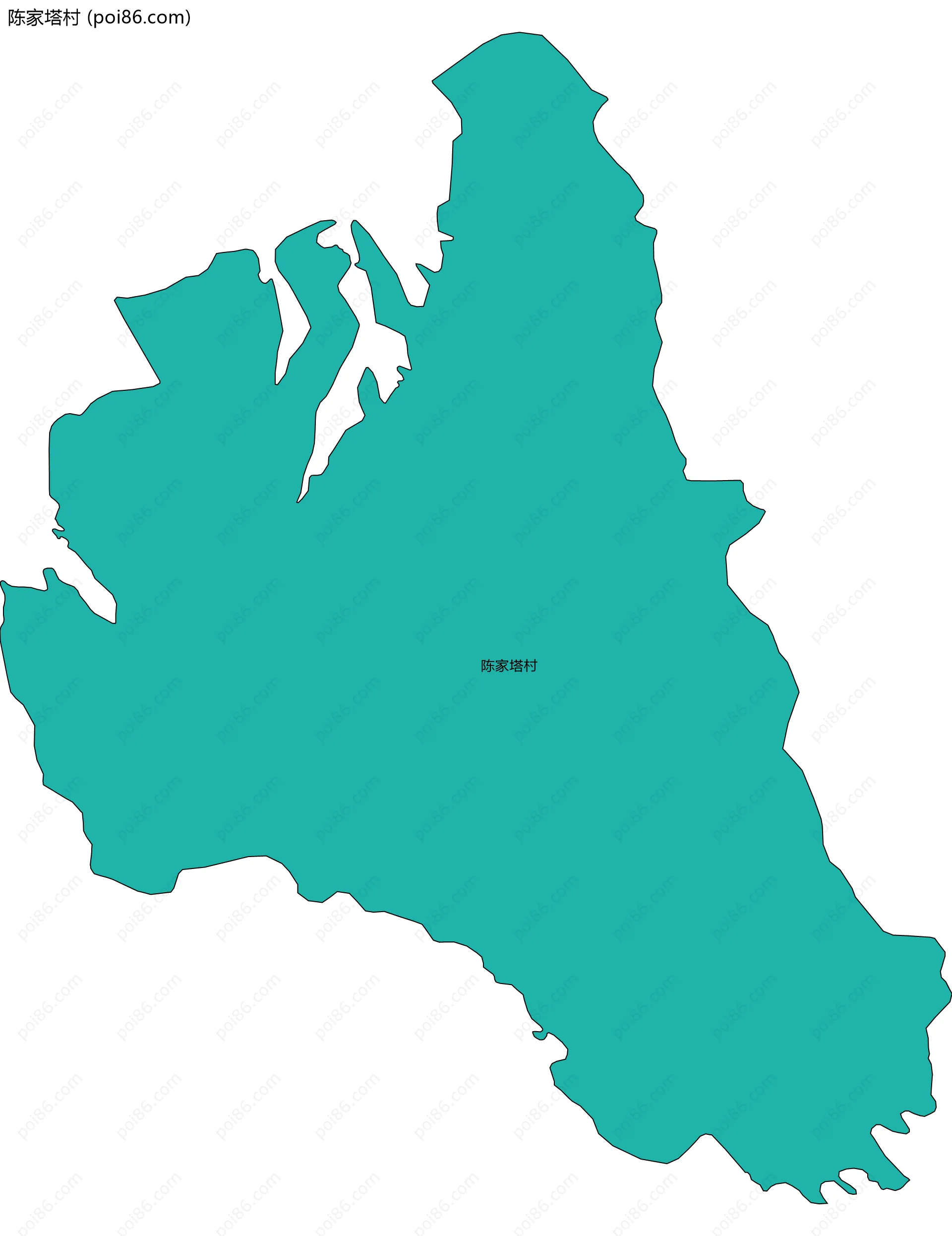 陈家塔村边界地图