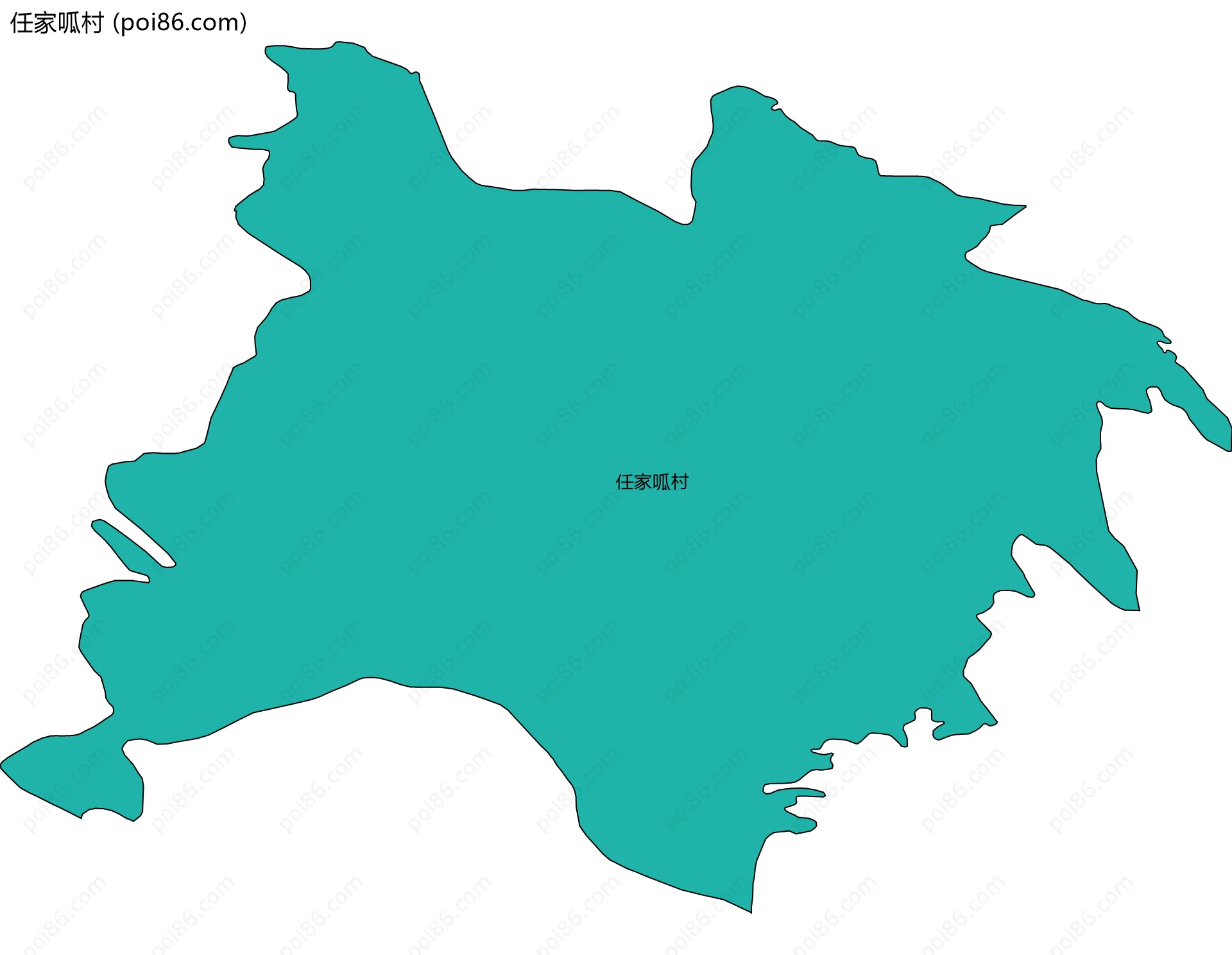 任家呱村边界地图