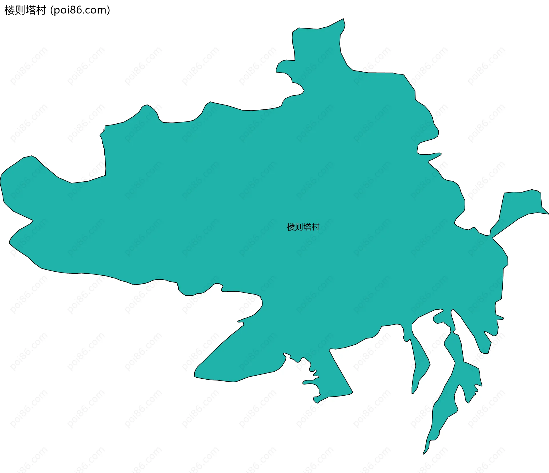 楼则塔村边界地图