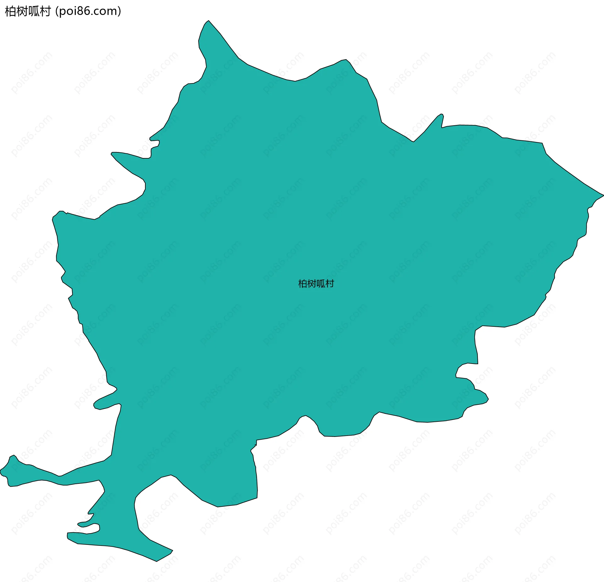 柏树呱村边界地图