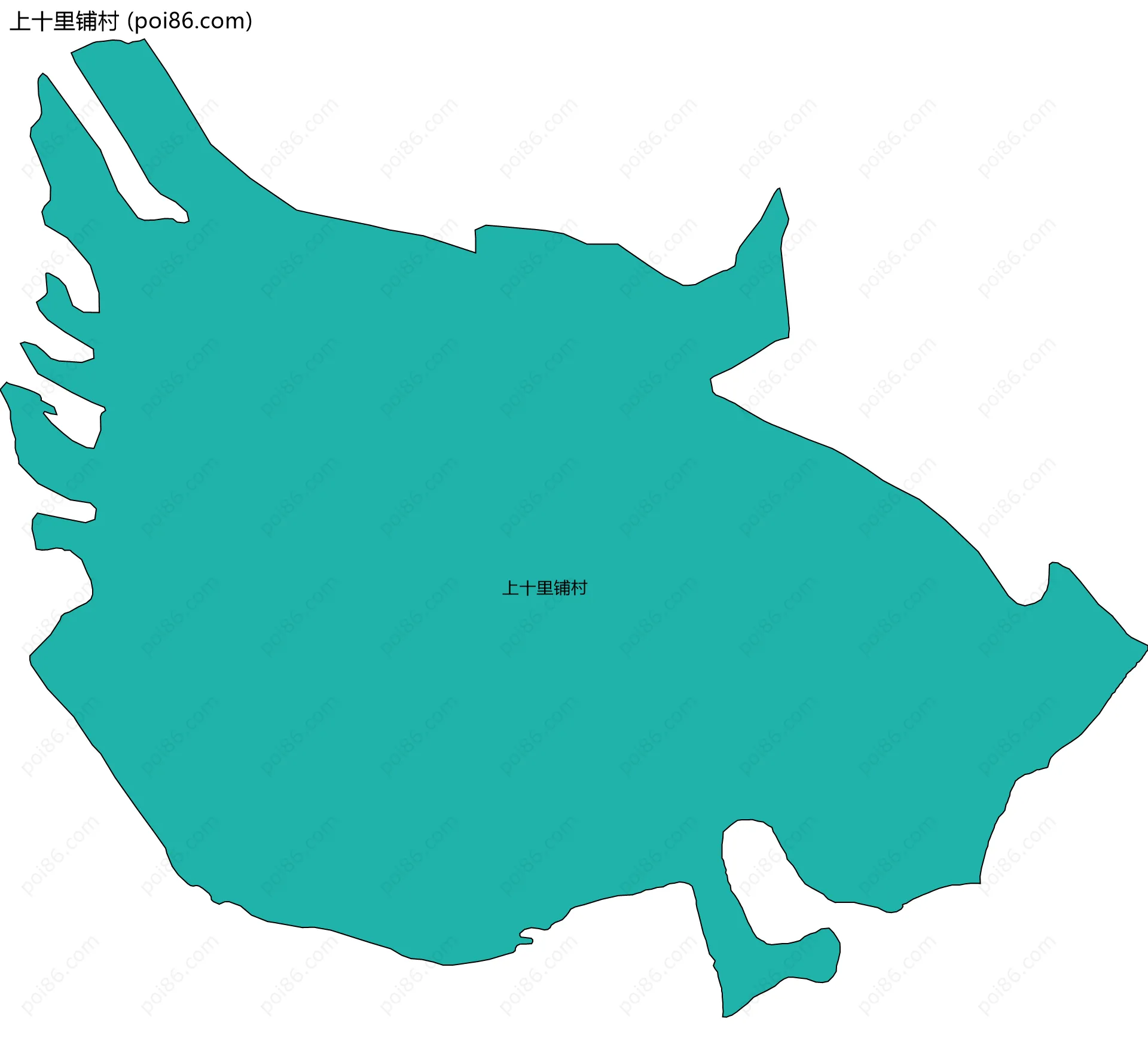 上十里铺村边界地图