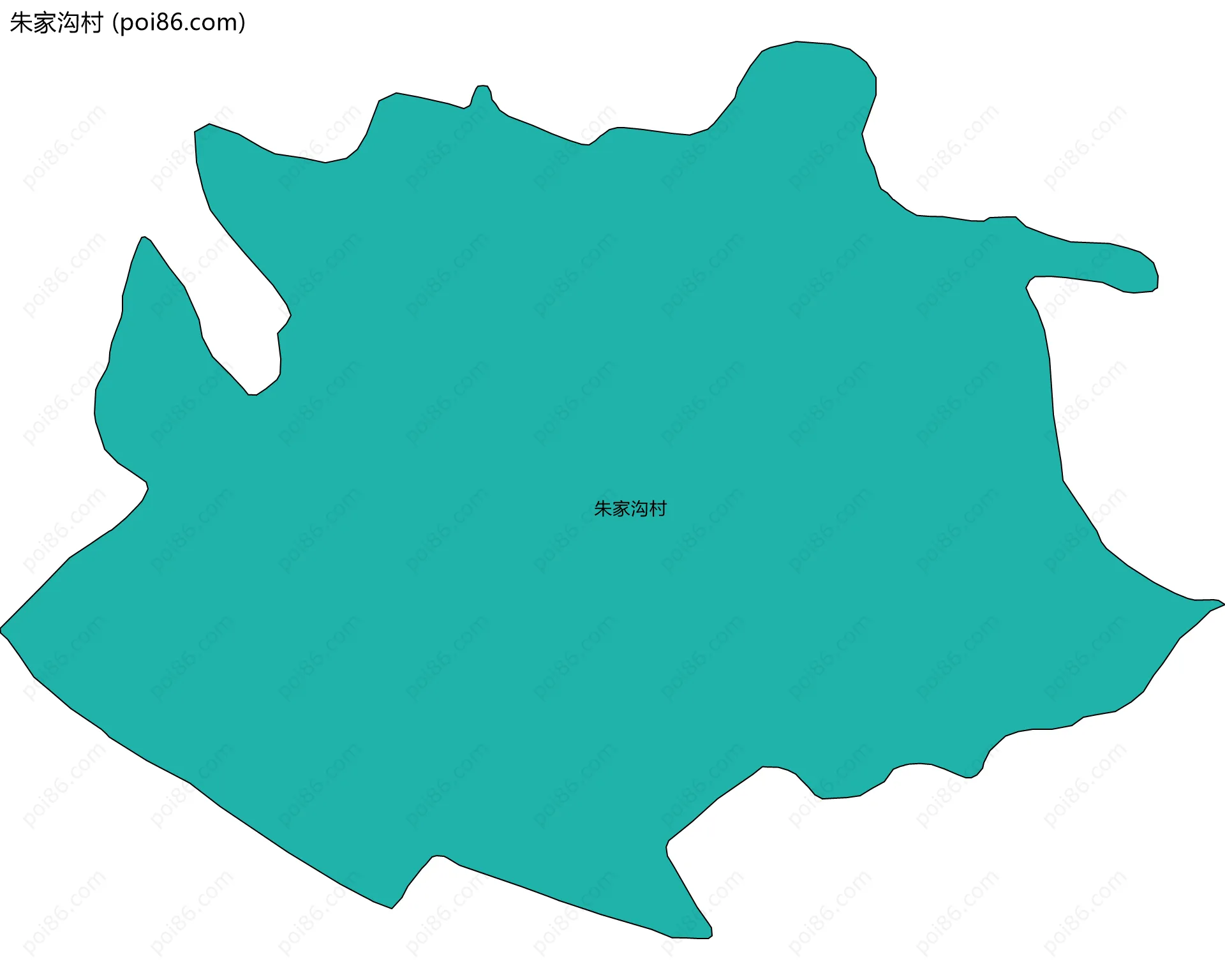 朱家沟村边界地图