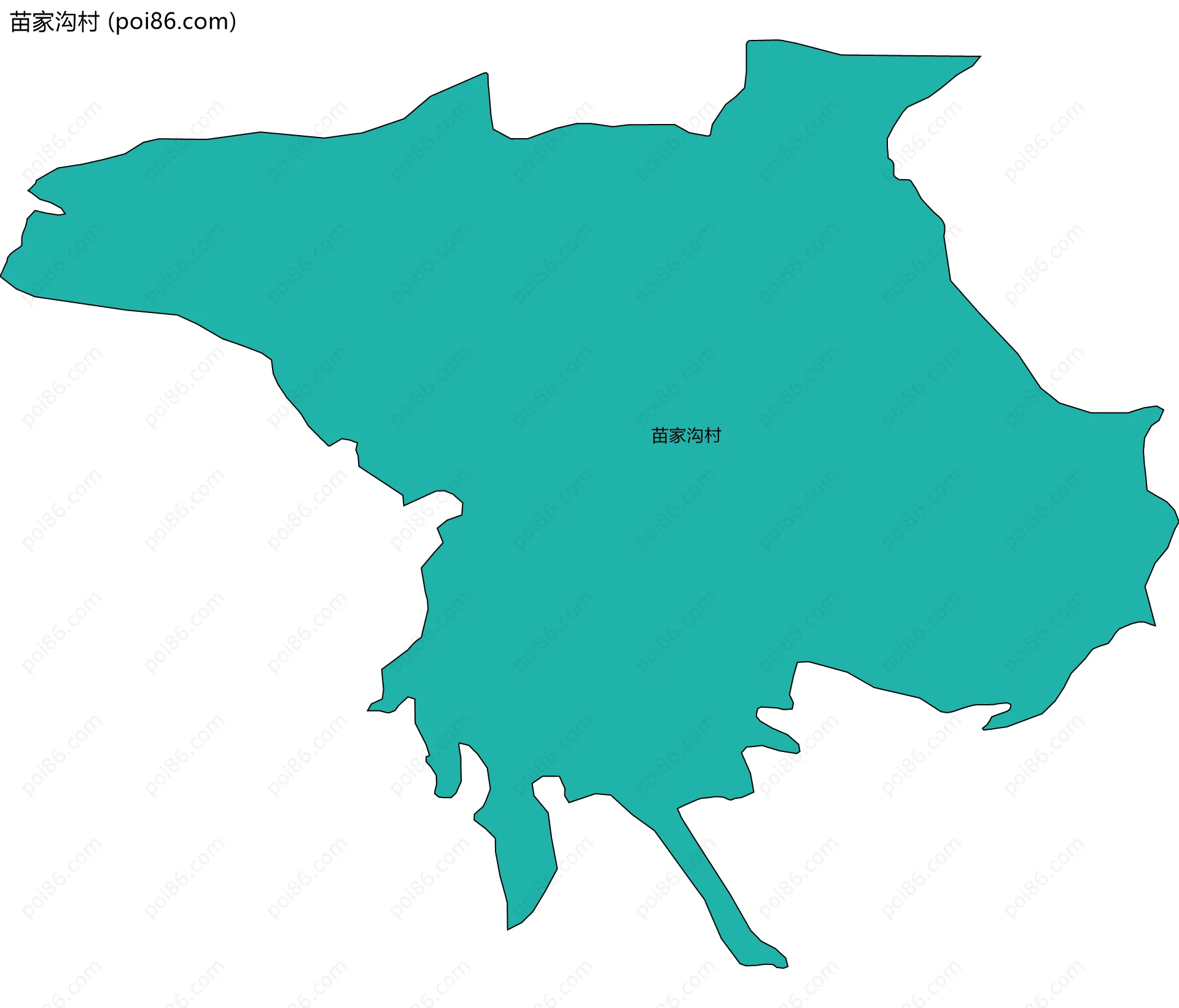 苗家沟村边界地图
