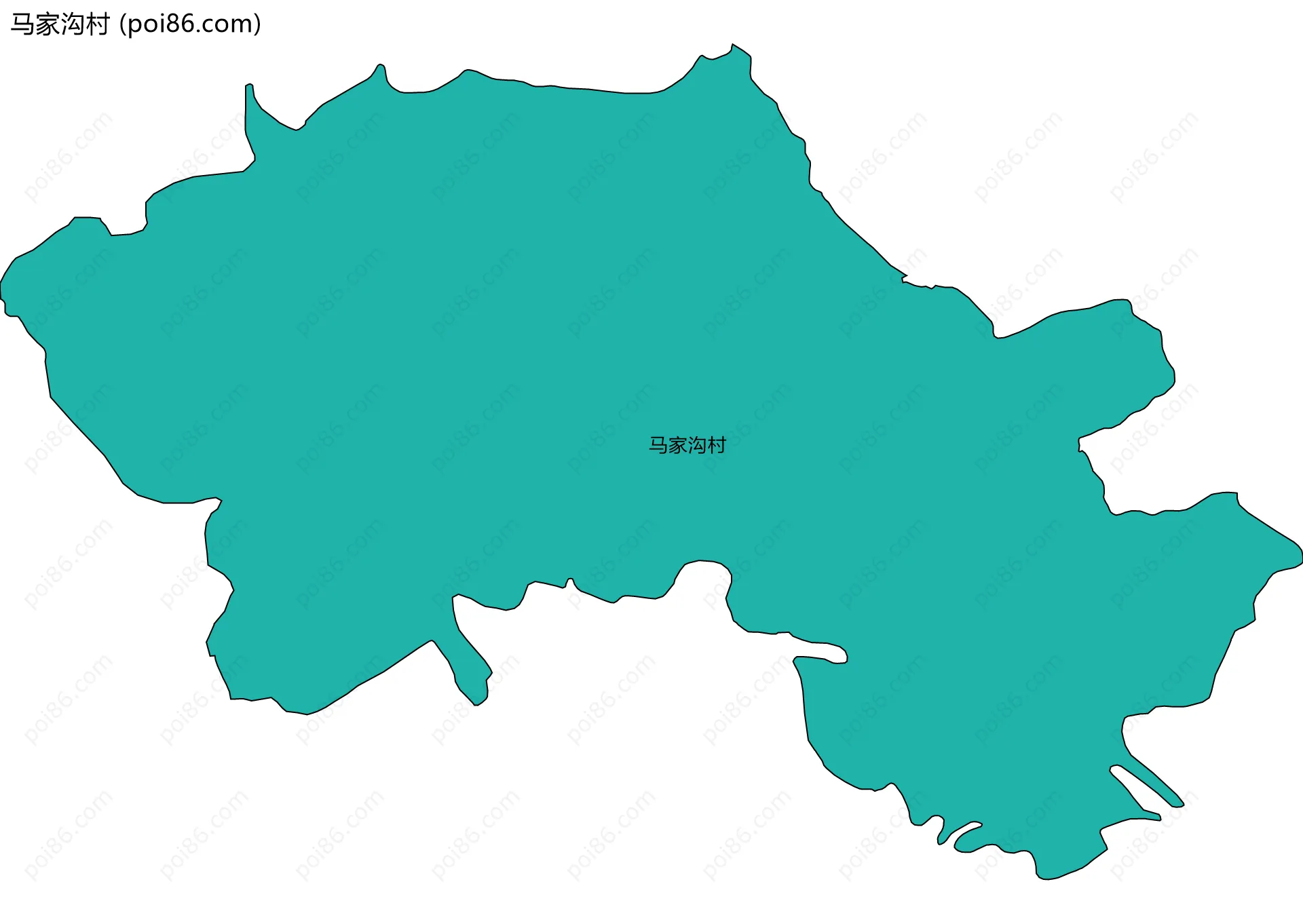 马家沟村边界地图