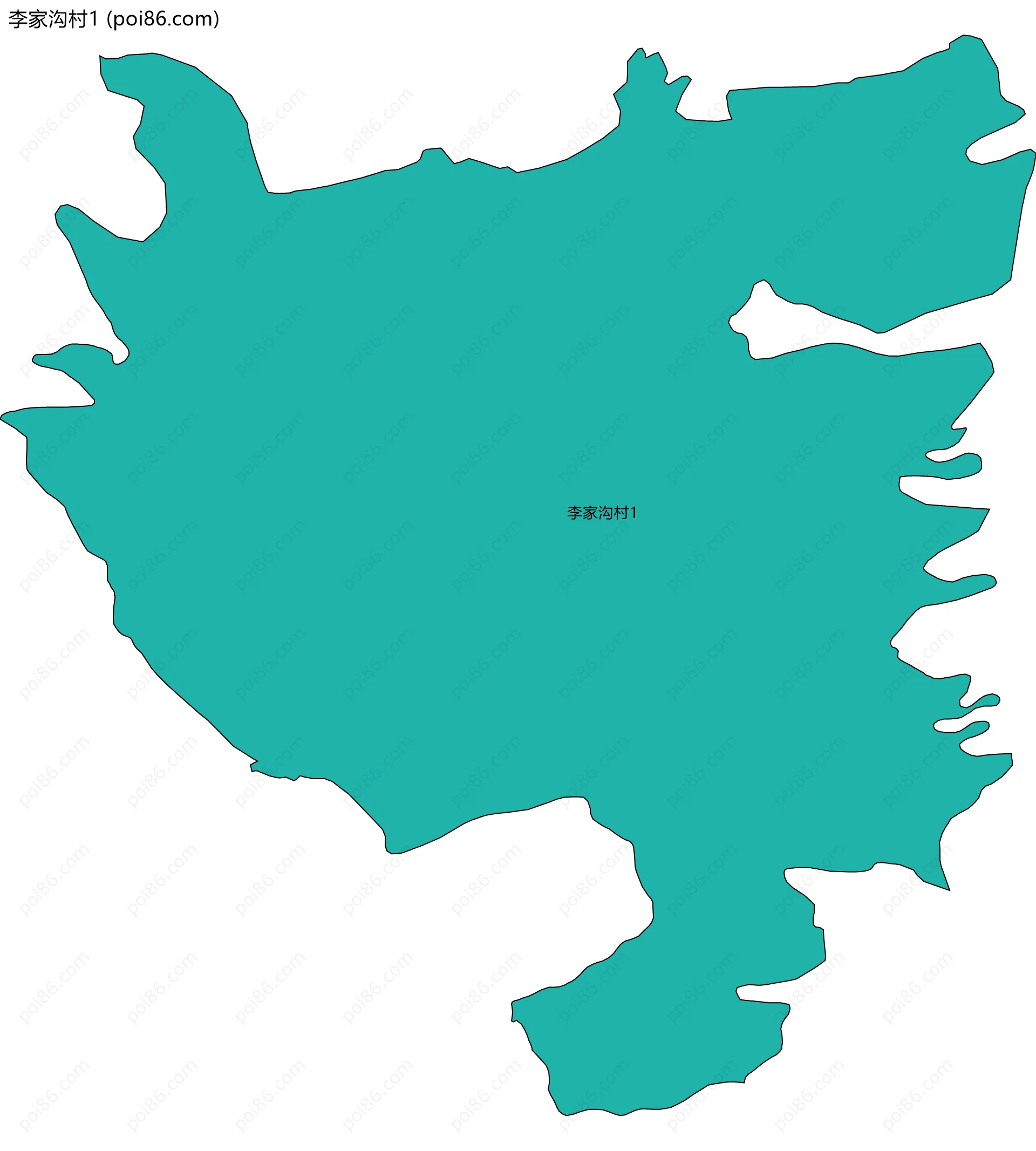 李家沟村1边界地图