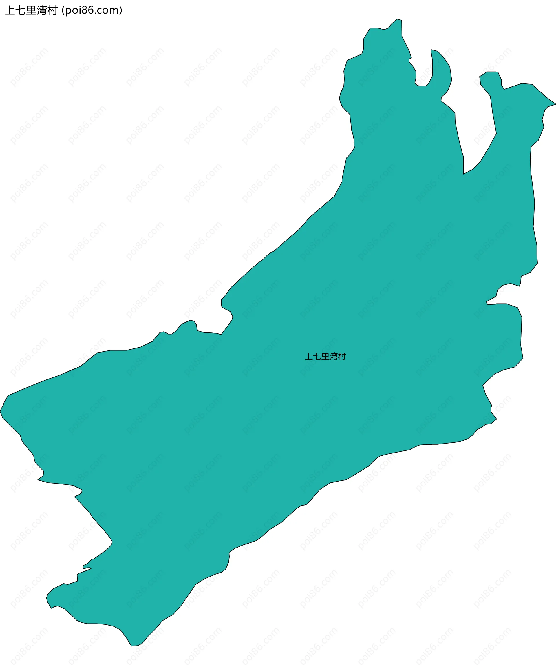 上七里湾村边界地图