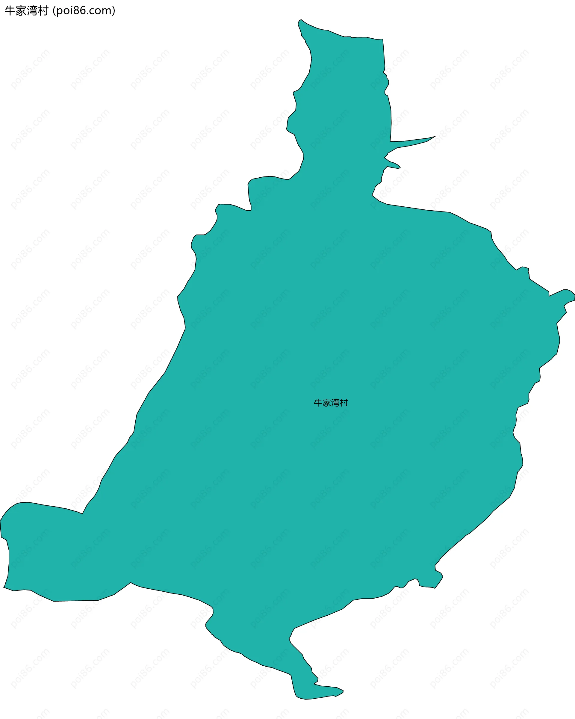 牛家湾村边界地图