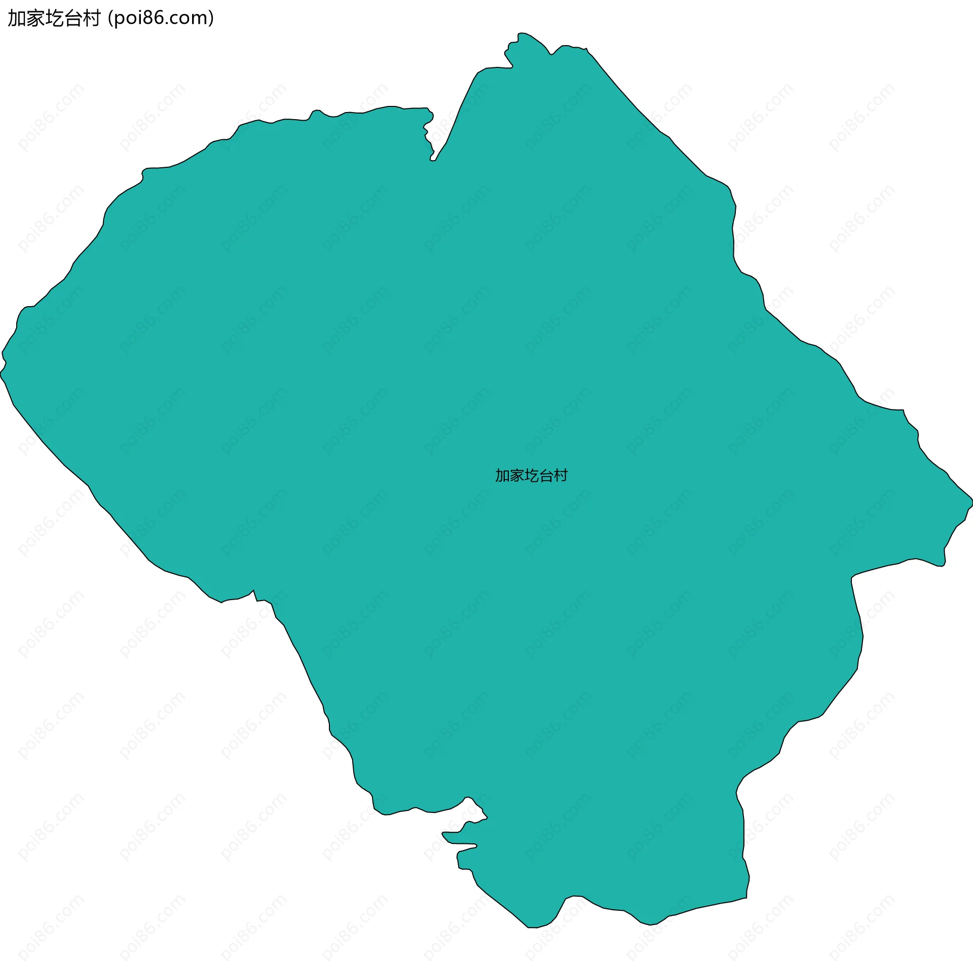 加家圪台村边界地图