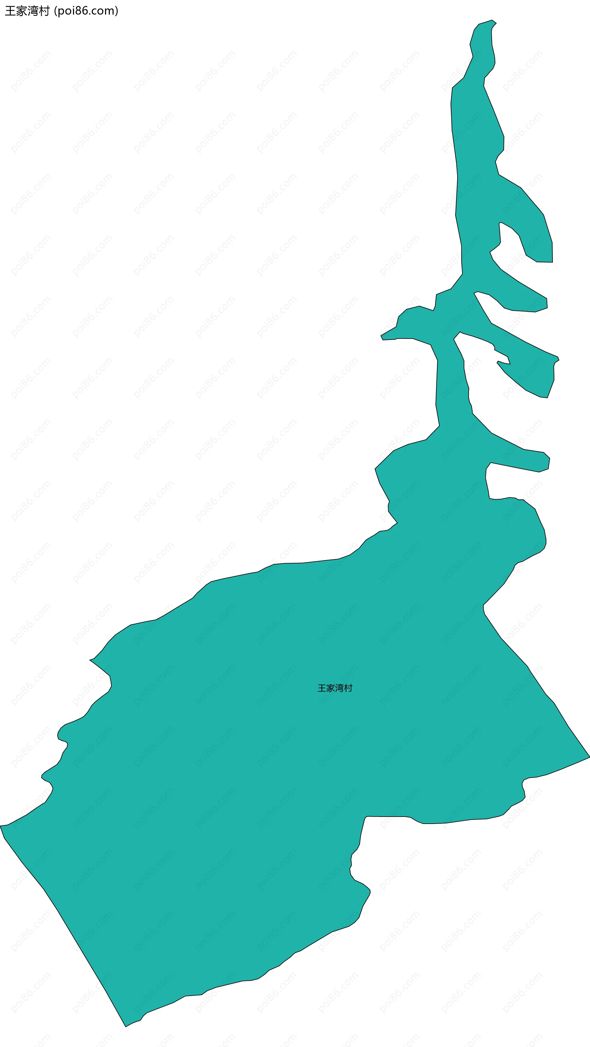 王家湾村边界地图