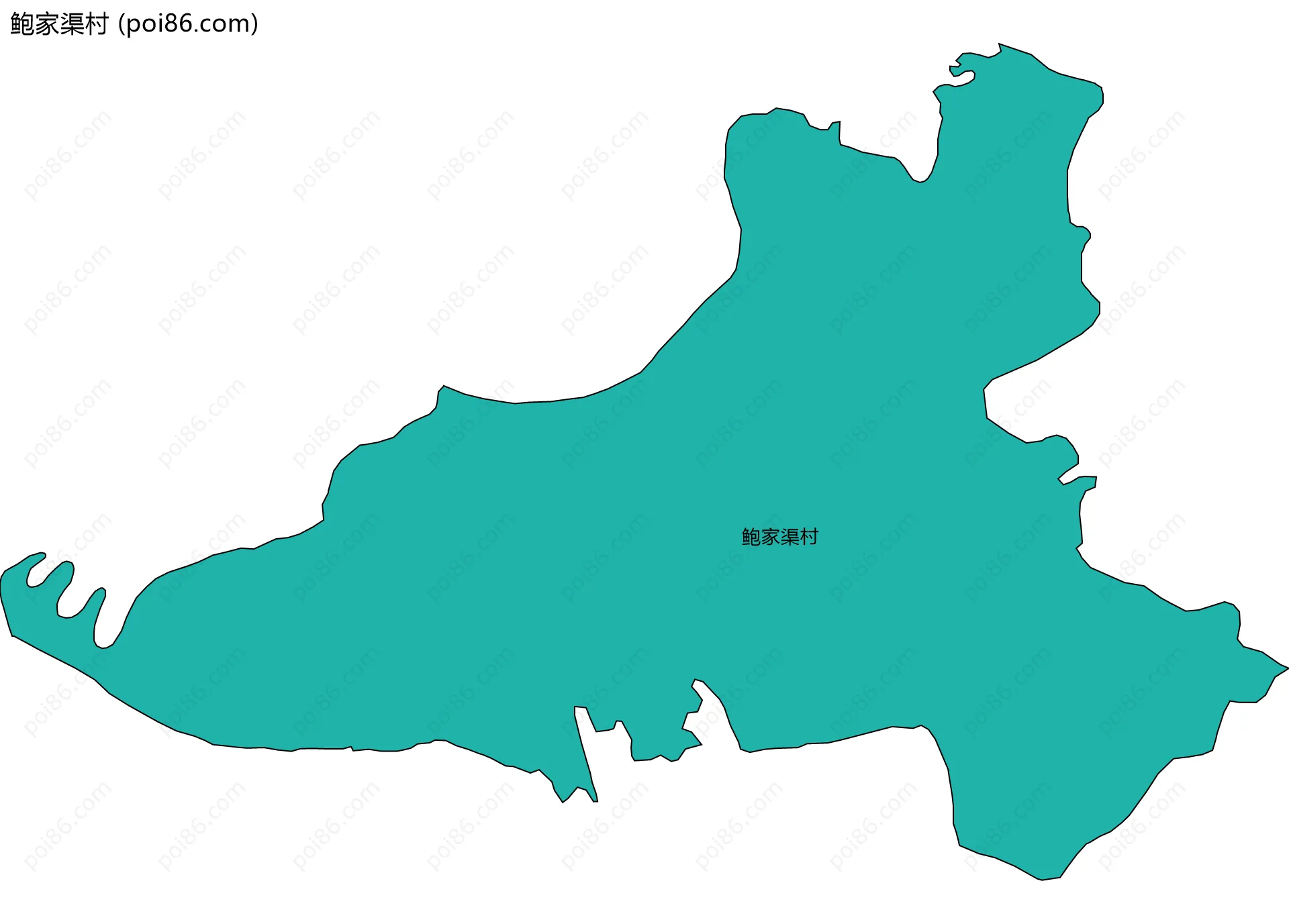 鲍家渠村边界地图