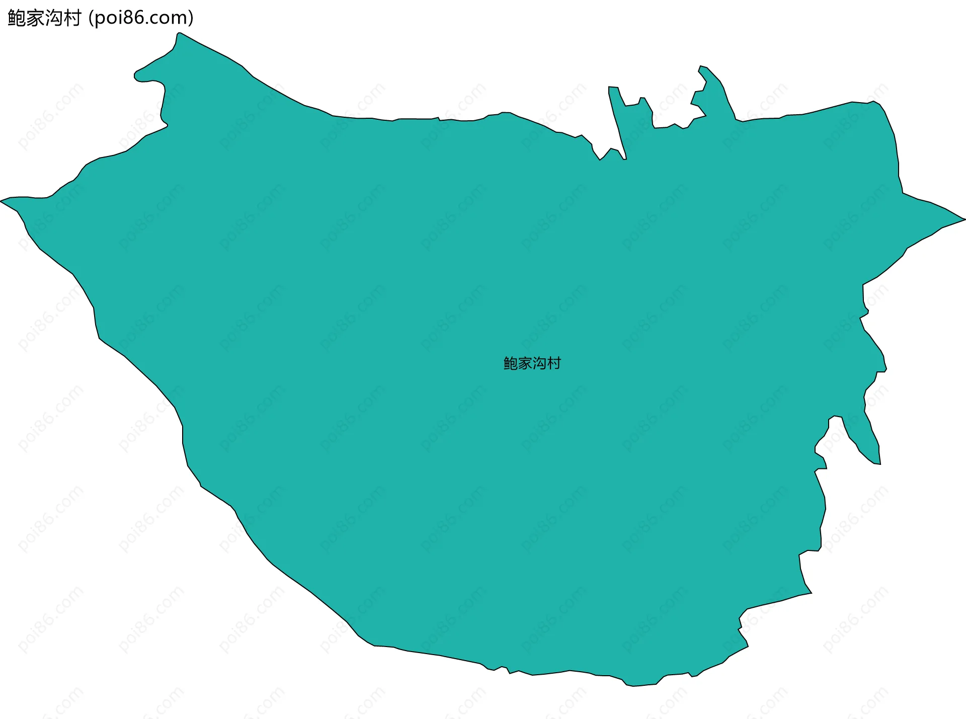 鲍家沟村边界地图