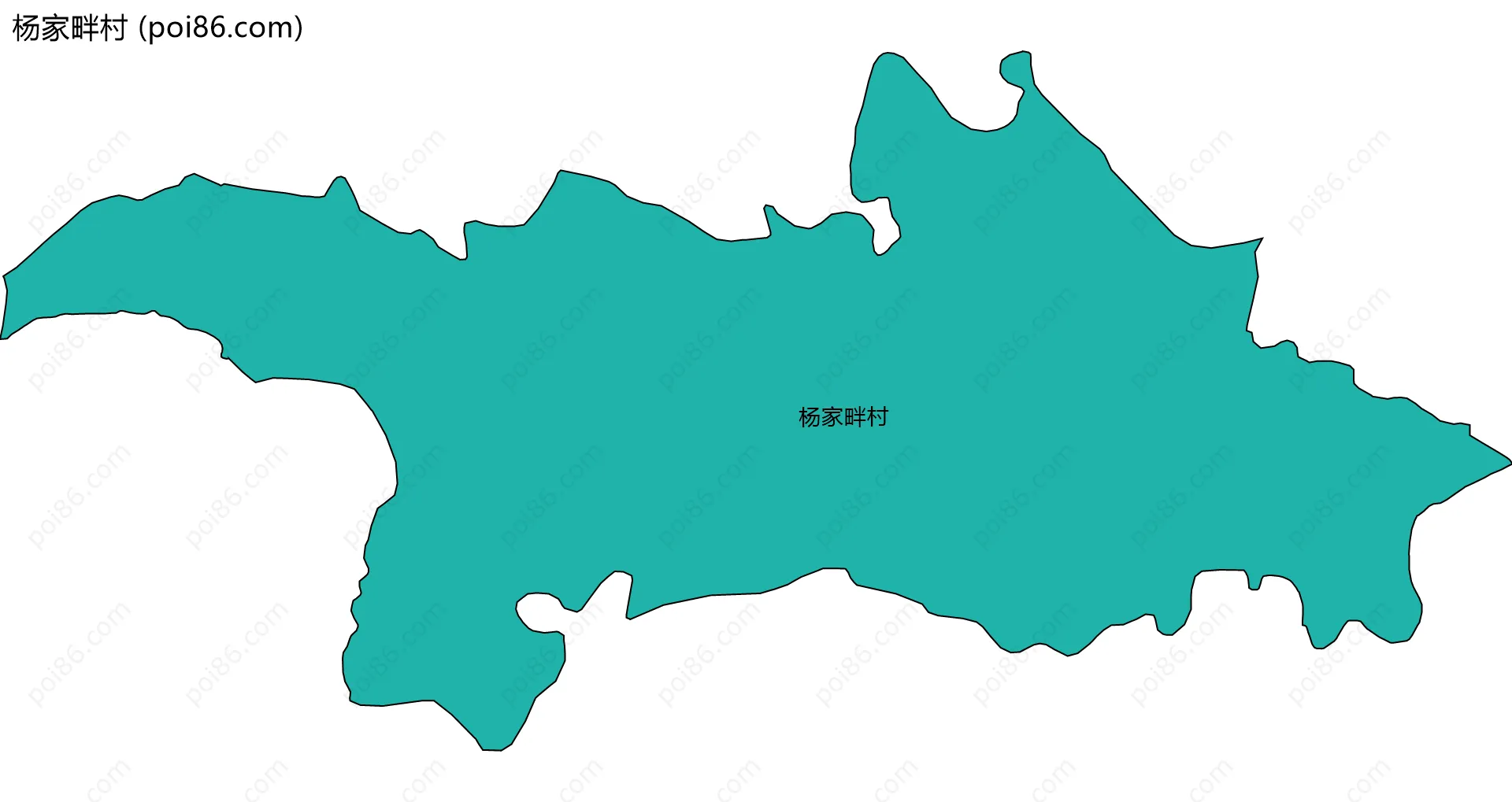 杨家畔村边界地图