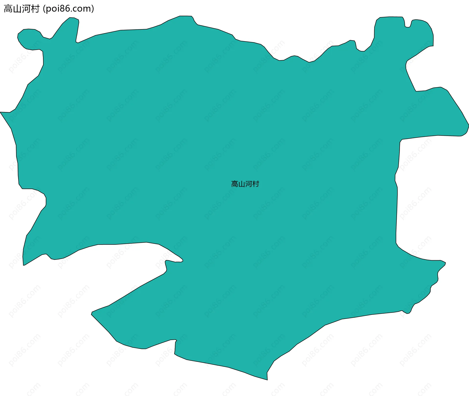 高山河村边界地图