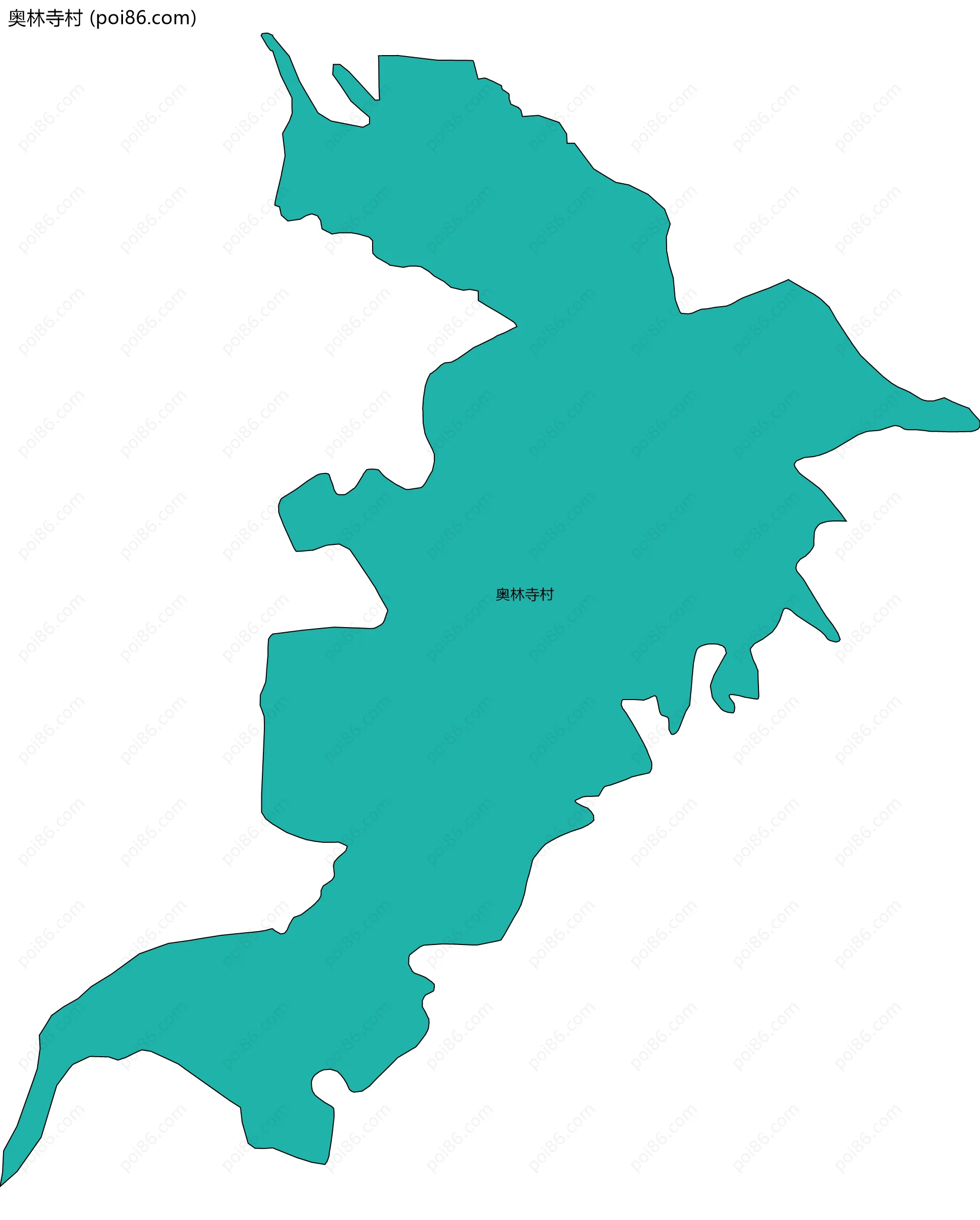 奥林寺村边界地图