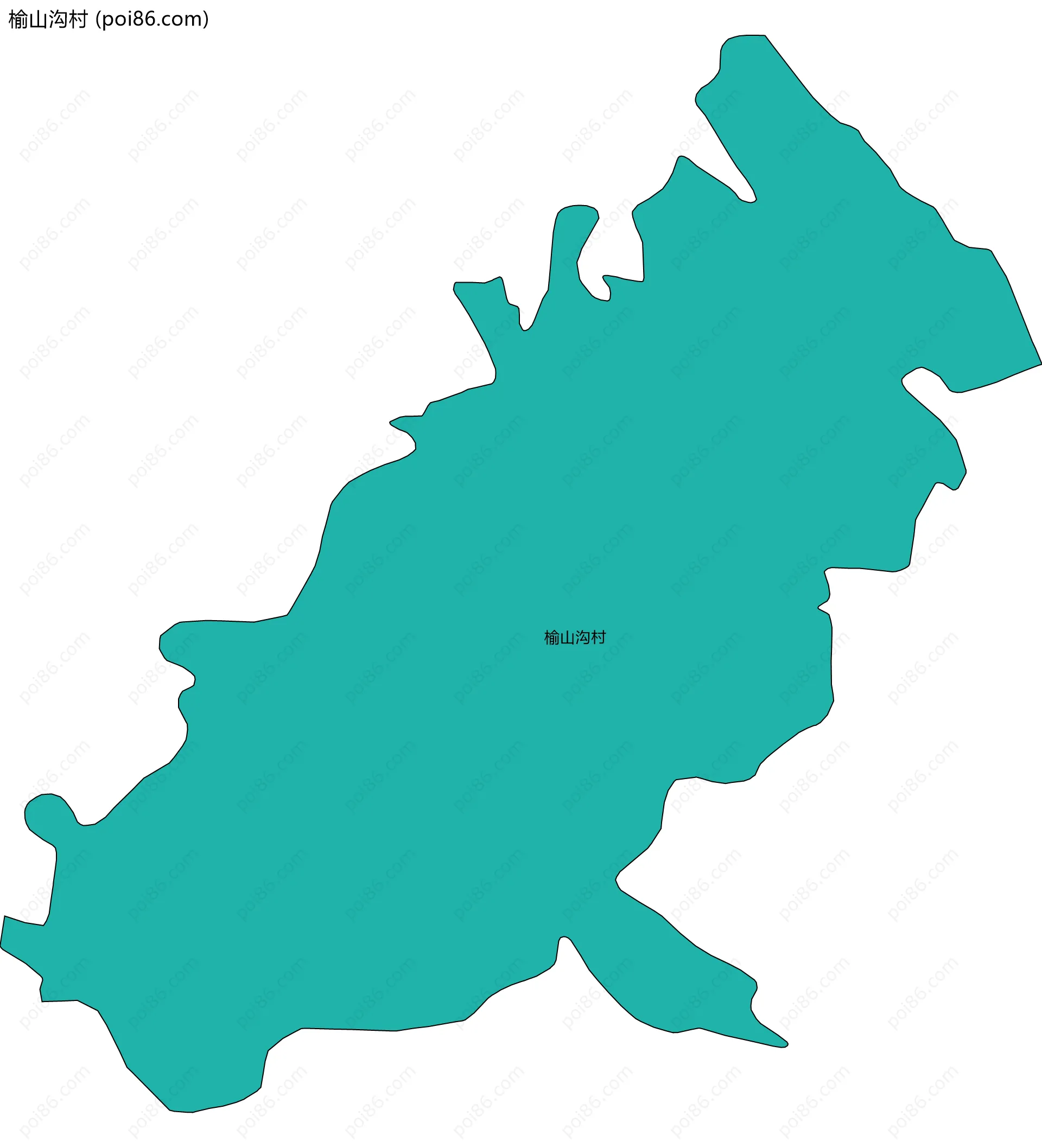 榆山沟村边界地图