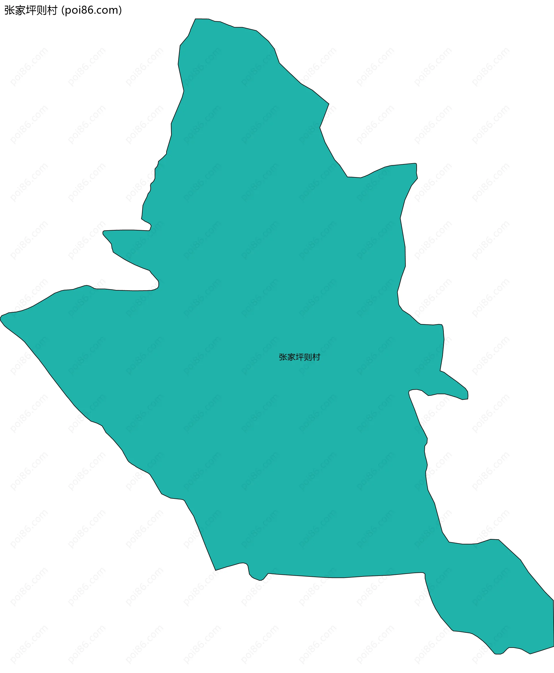 张家坪则村边界地图