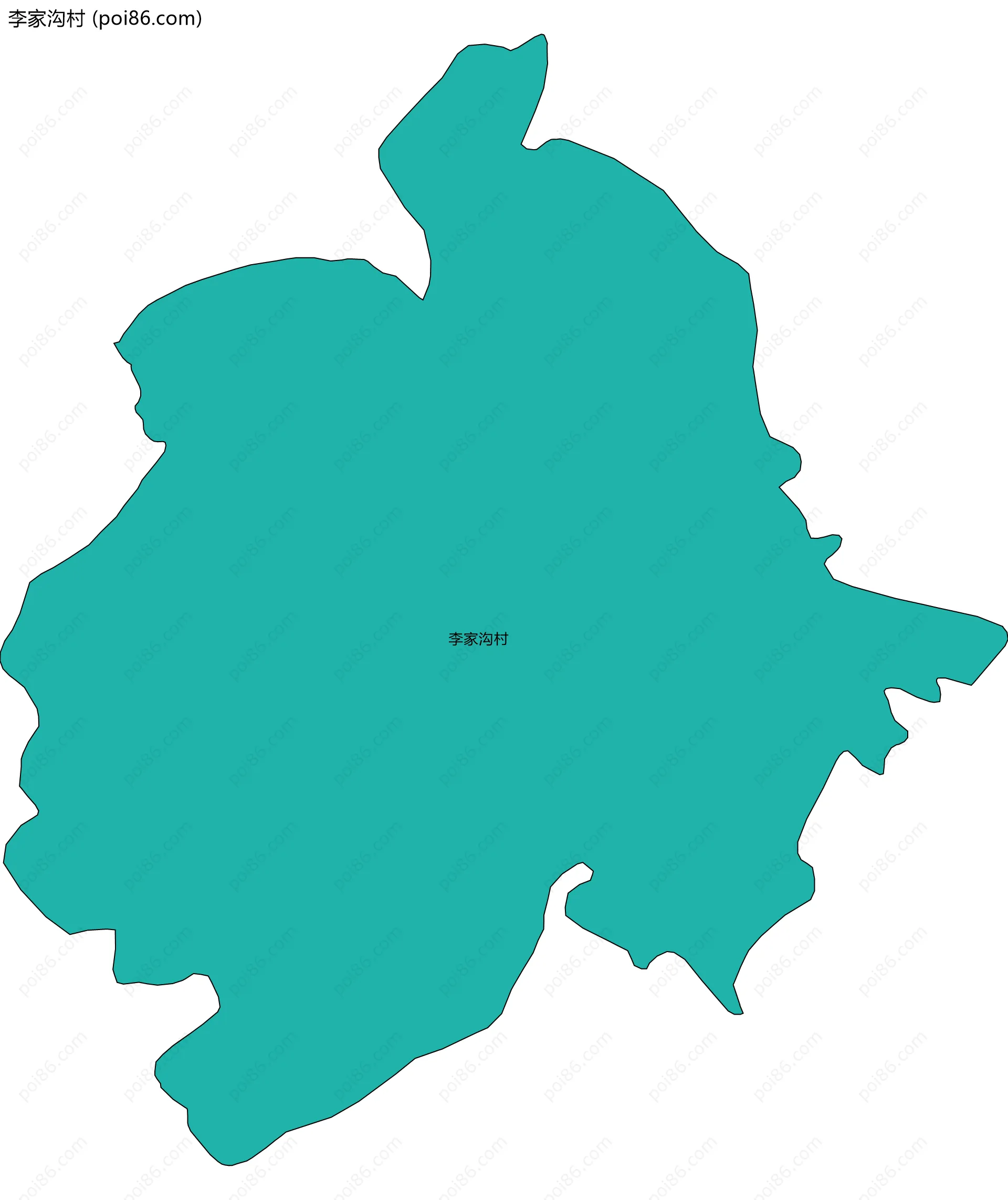 李家沟村边界地图