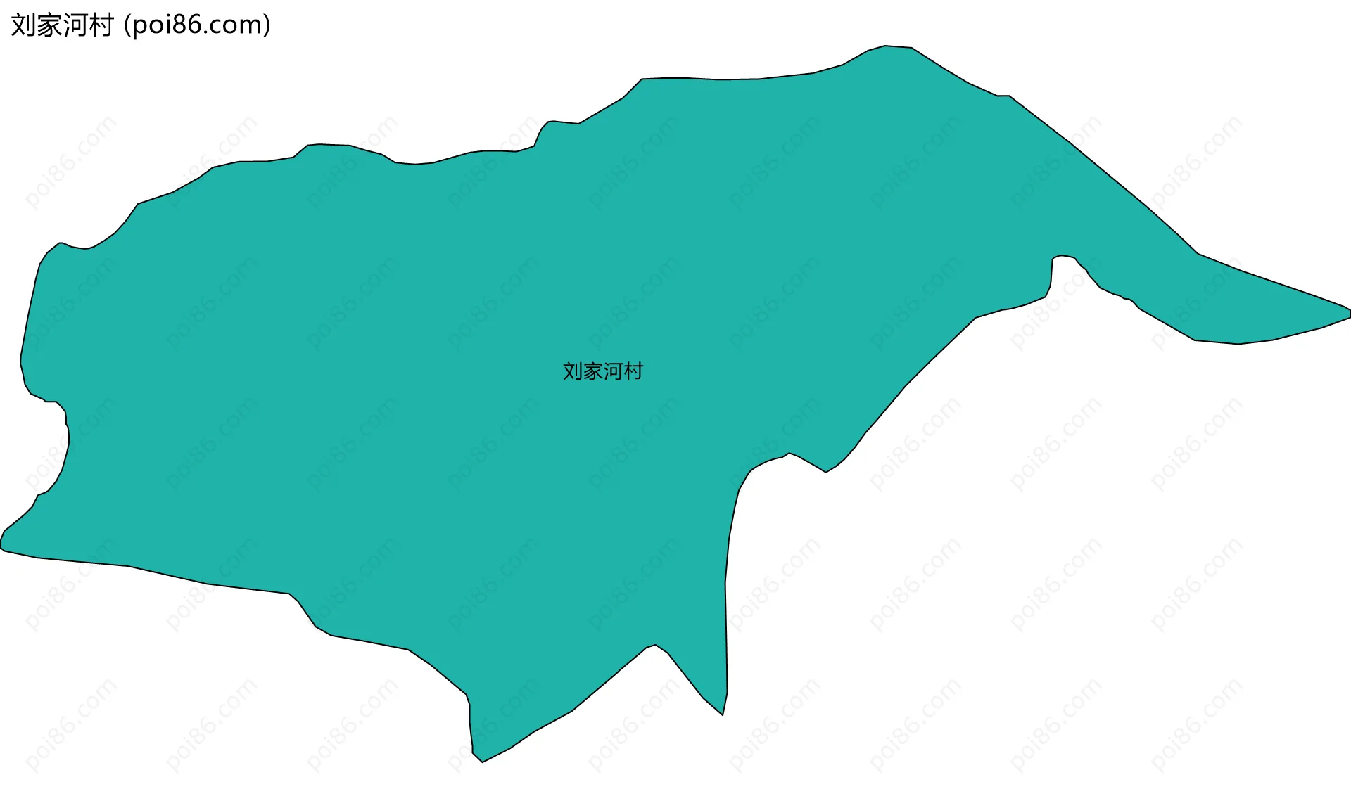 刘家河村边界地图