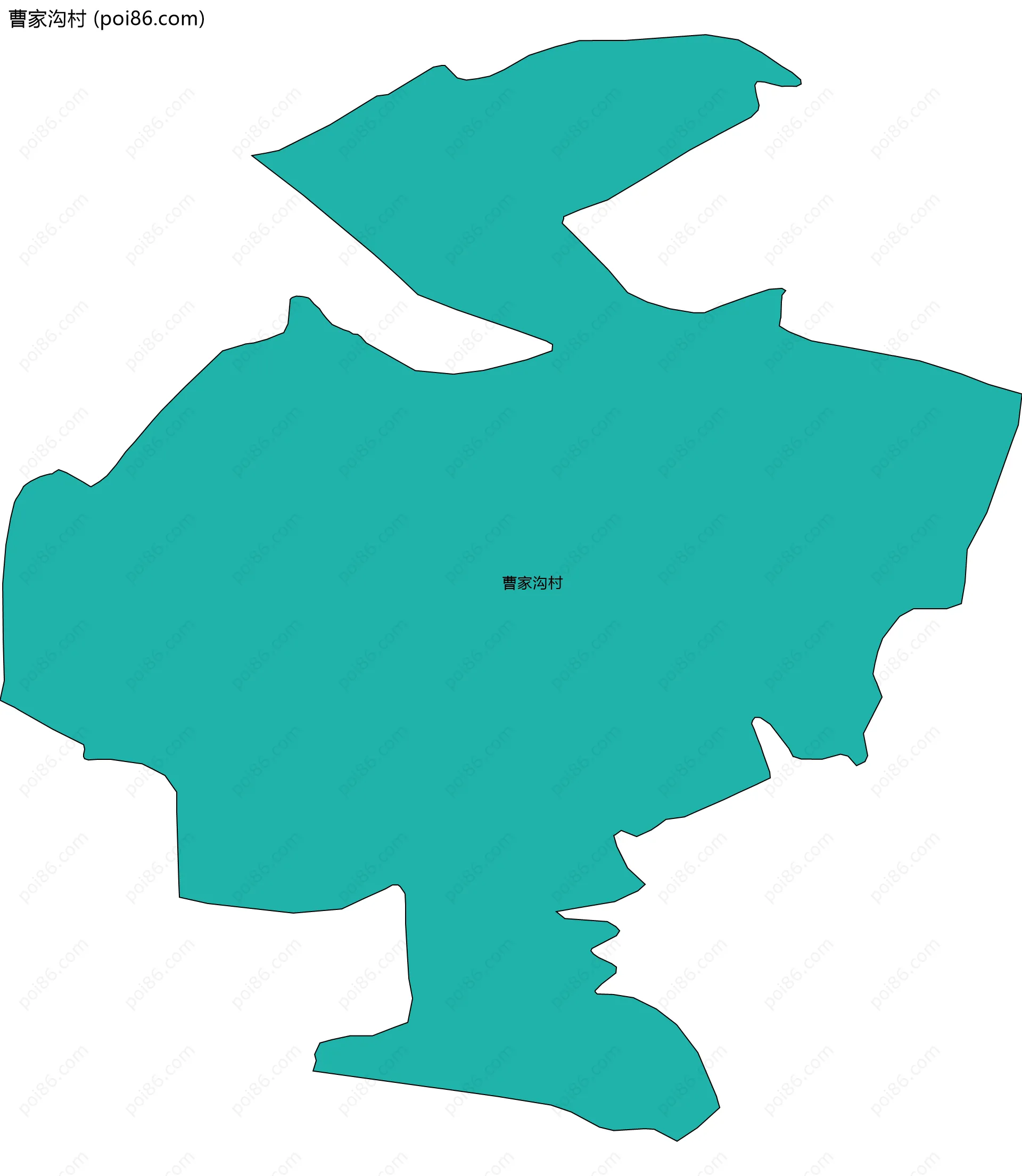 曹家沟村边界地图