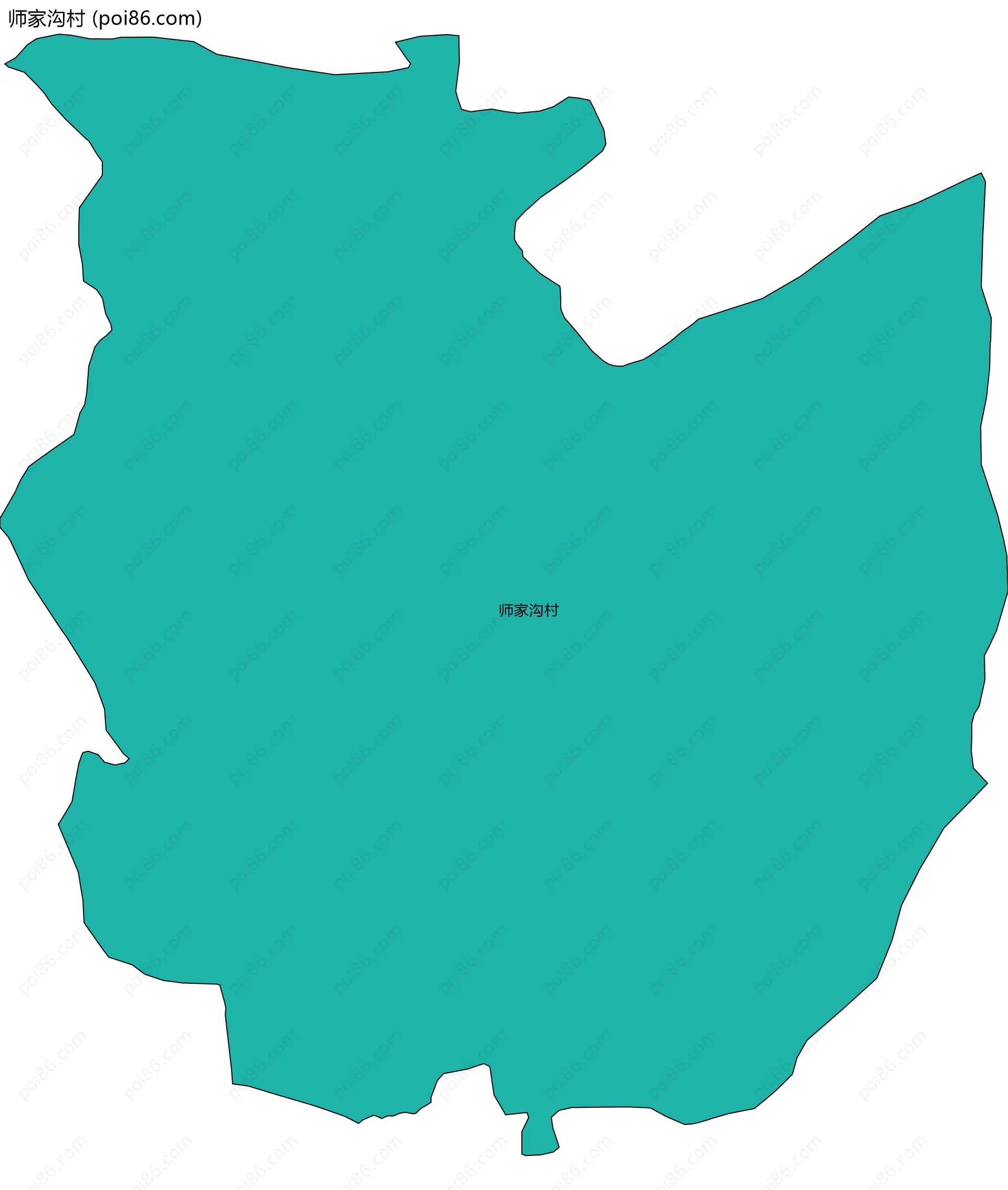 师家沟村边界地图