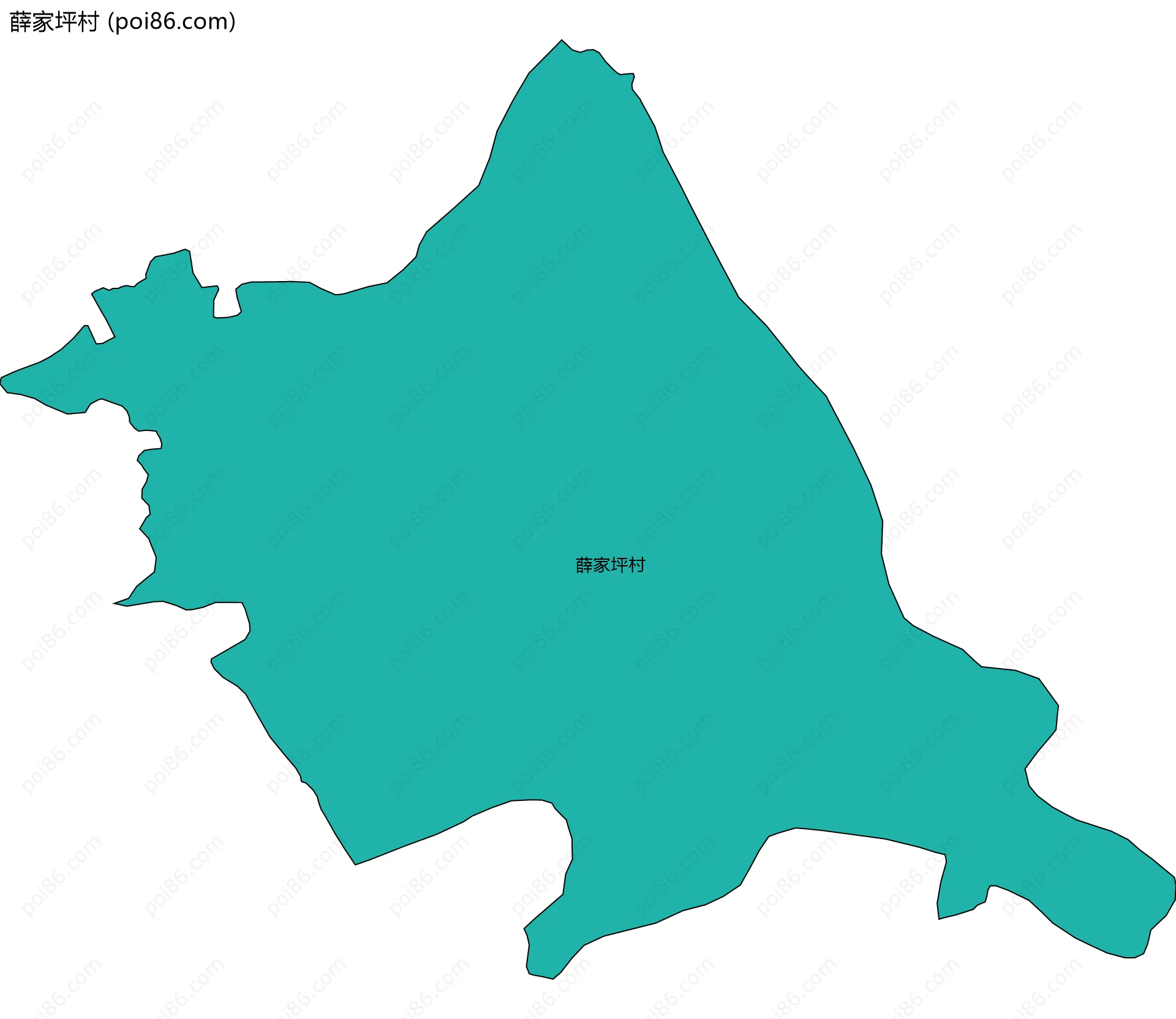 薛家坪村边界地图