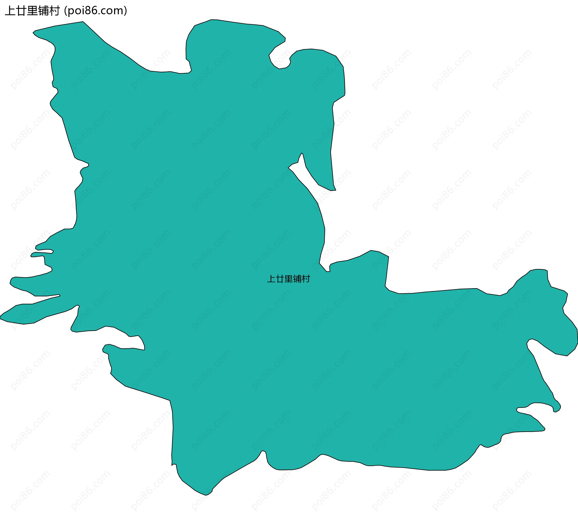上廿里铺村边界地图