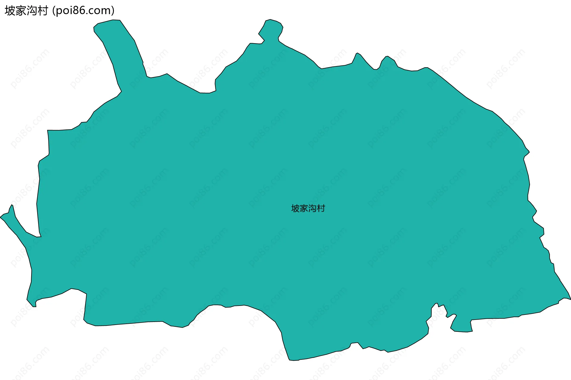 坡家沟村边界地图