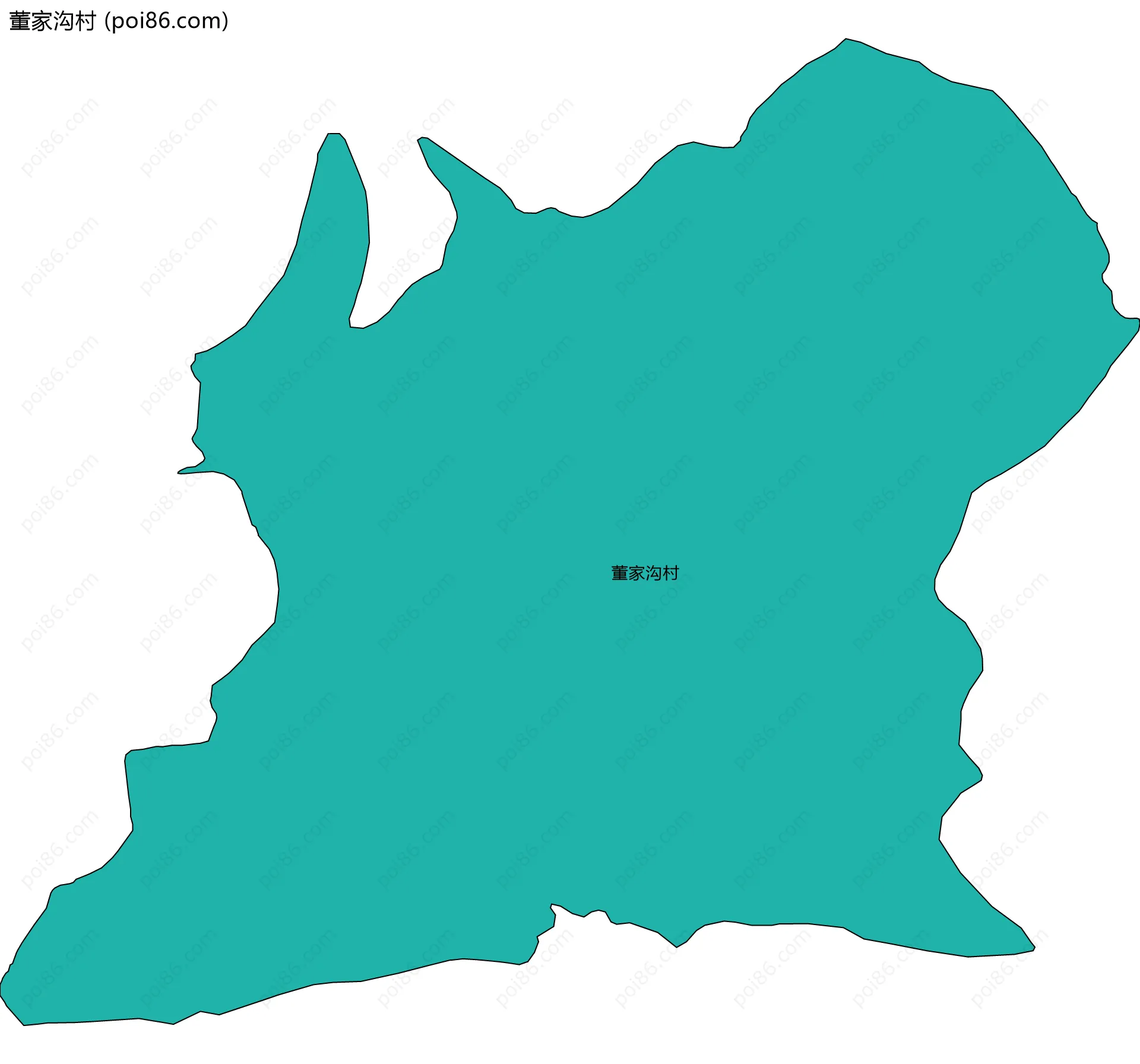 董家沟村边界地图