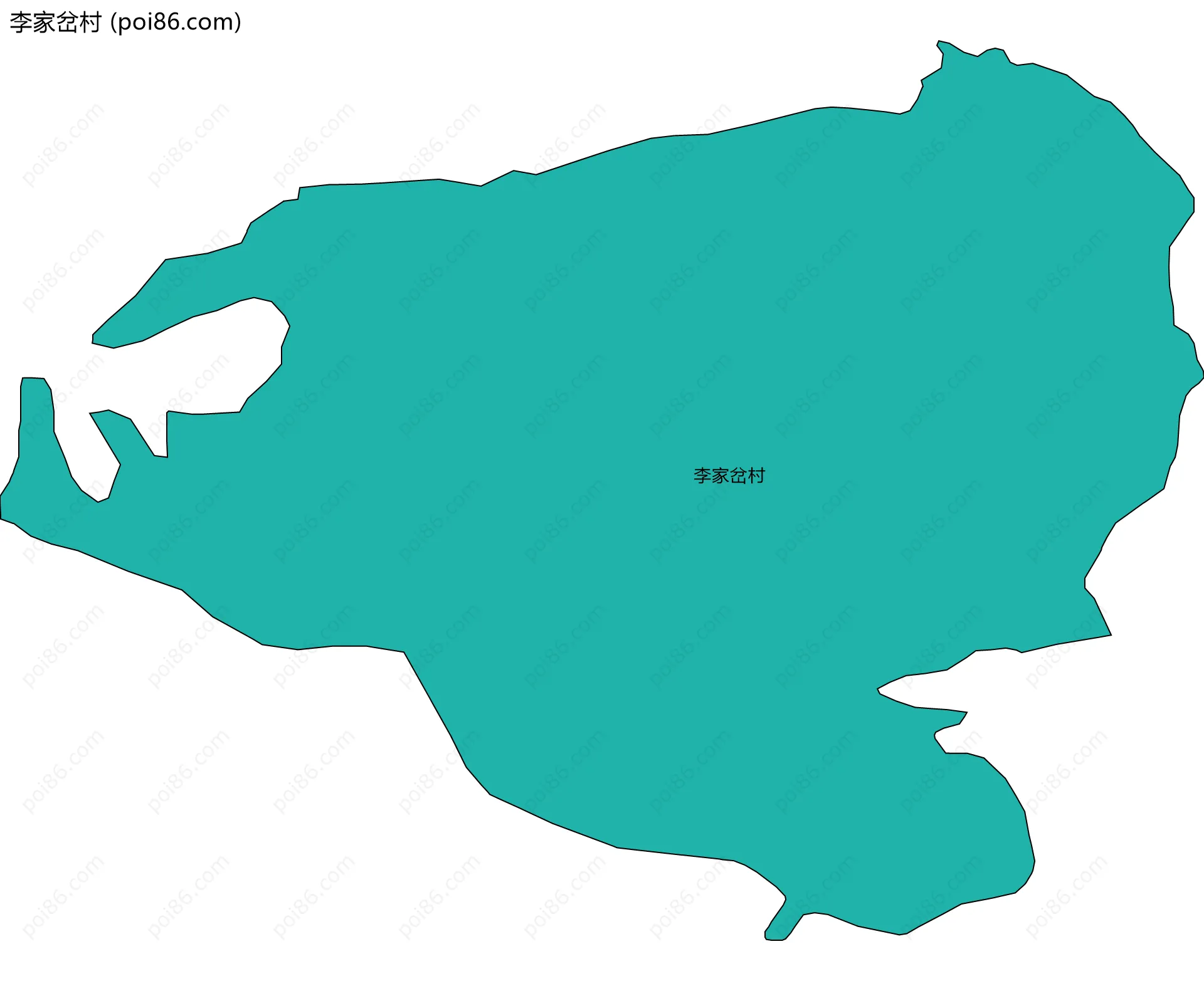 李家岔村边界地图