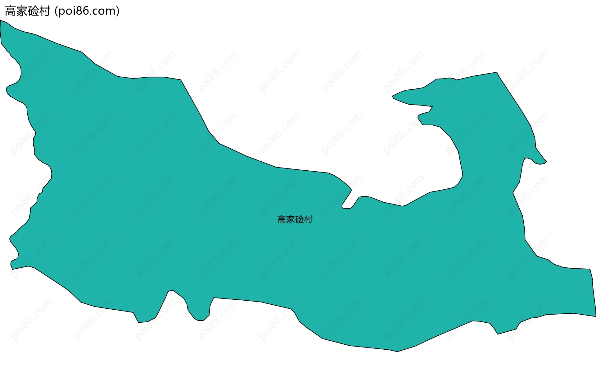 高家硷村边界地图