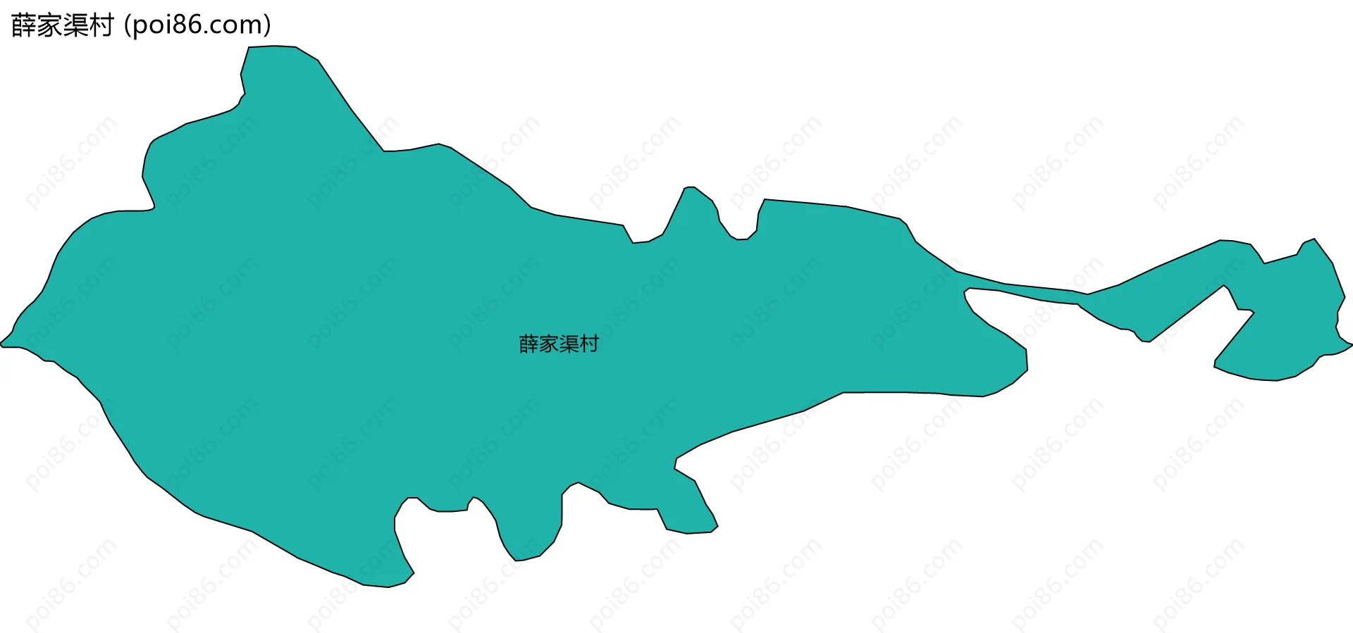 薛家渠村边界地图