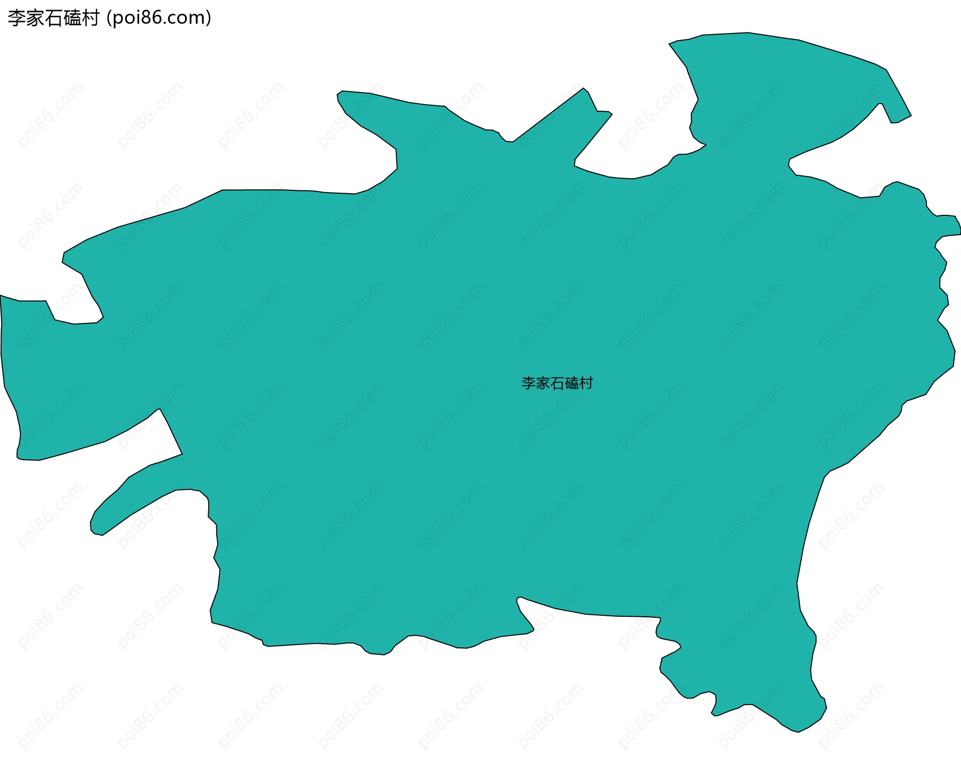李家石磕村边界地图