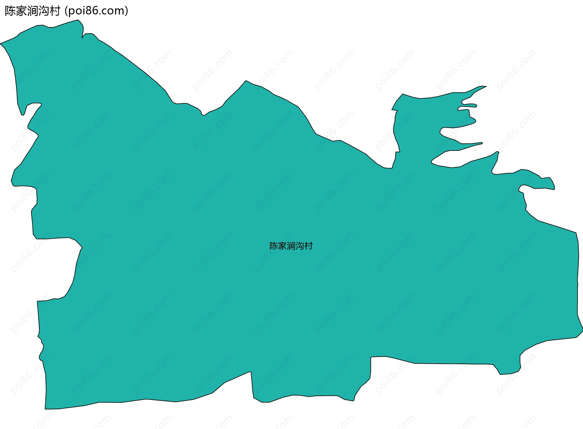 陈家涧沟村边界地图