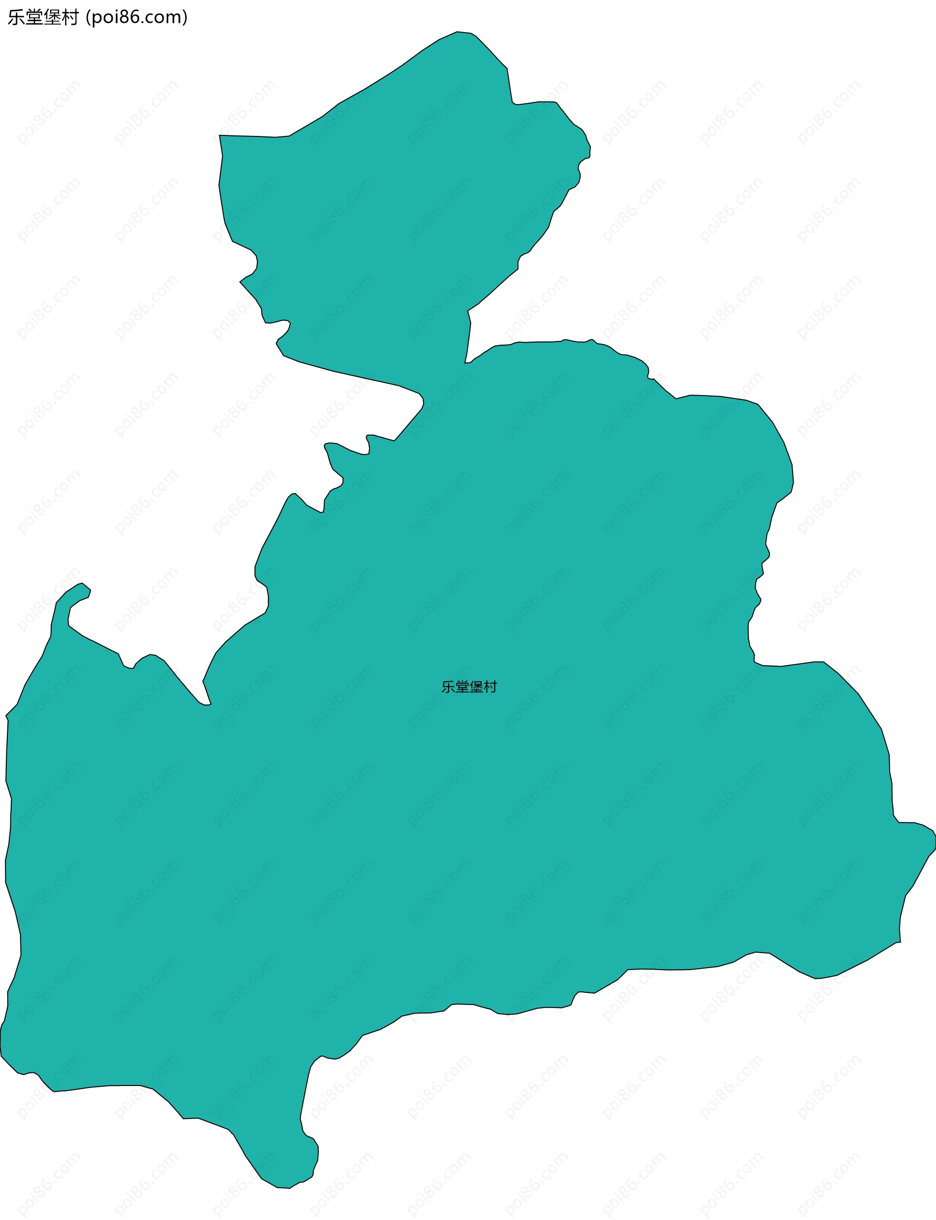 乐堂堡村边界地图