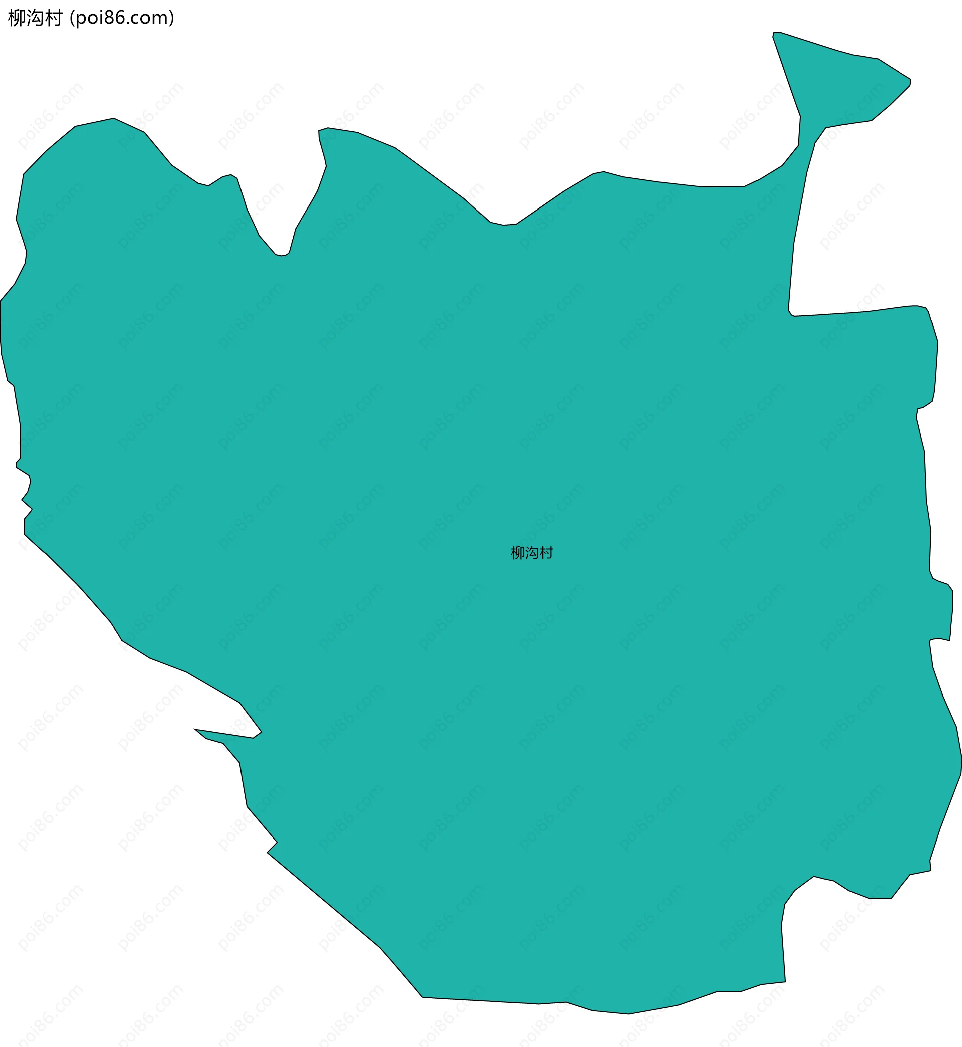 柳沟村边界地图