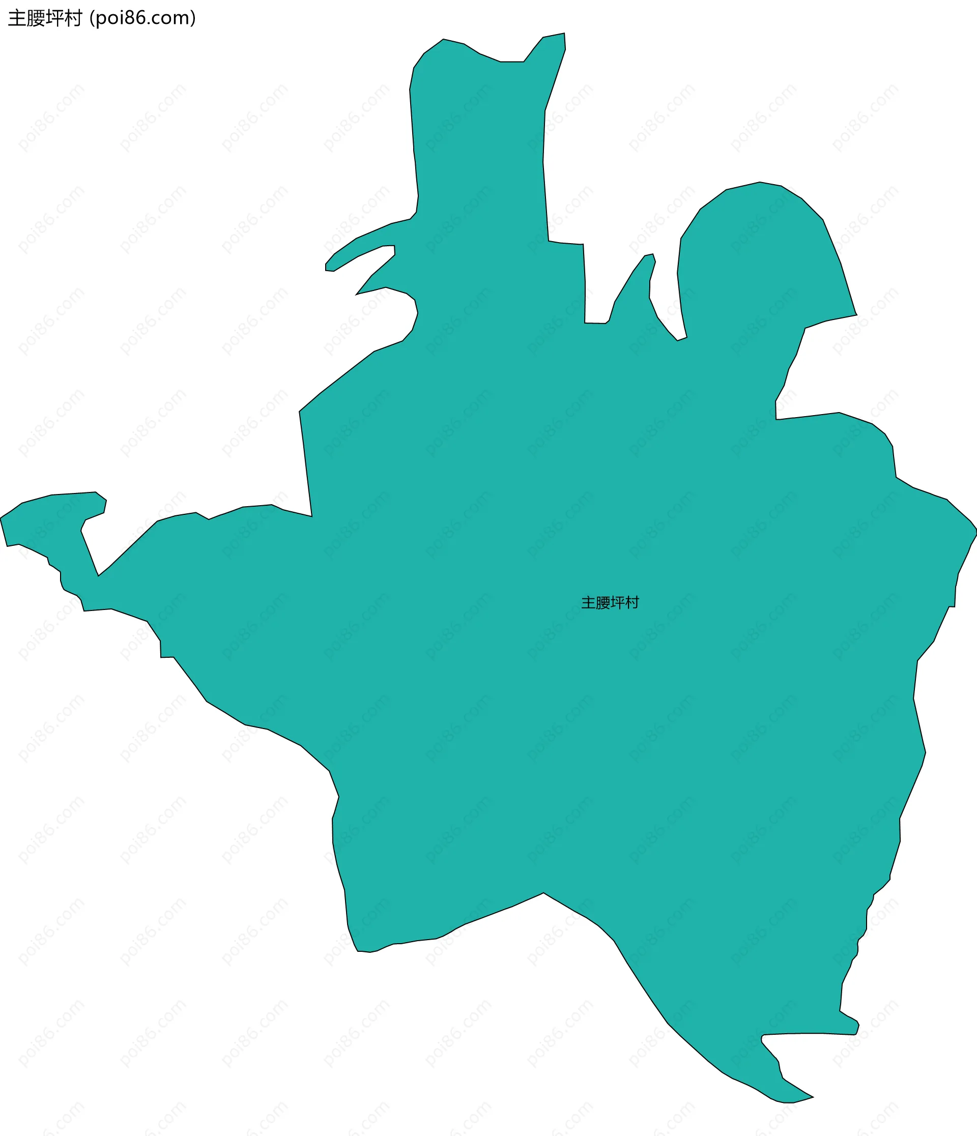 主腰坪村边界地图