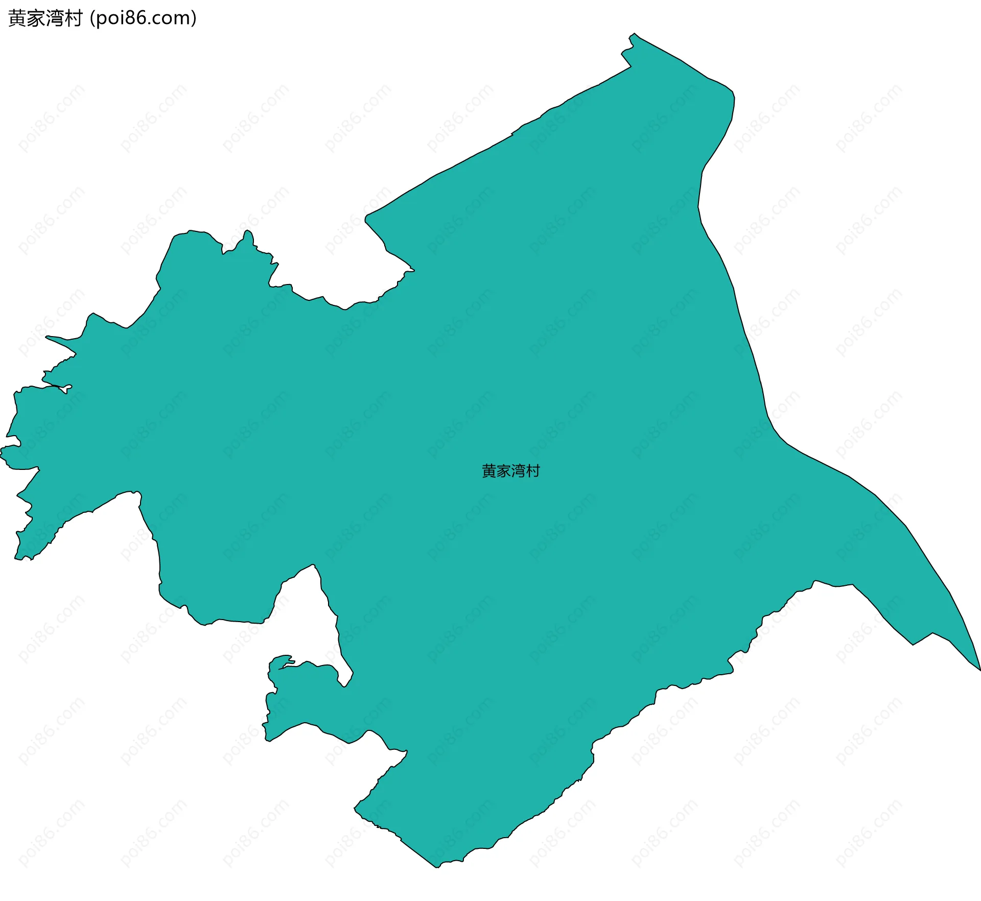 黄家湾村边界地图