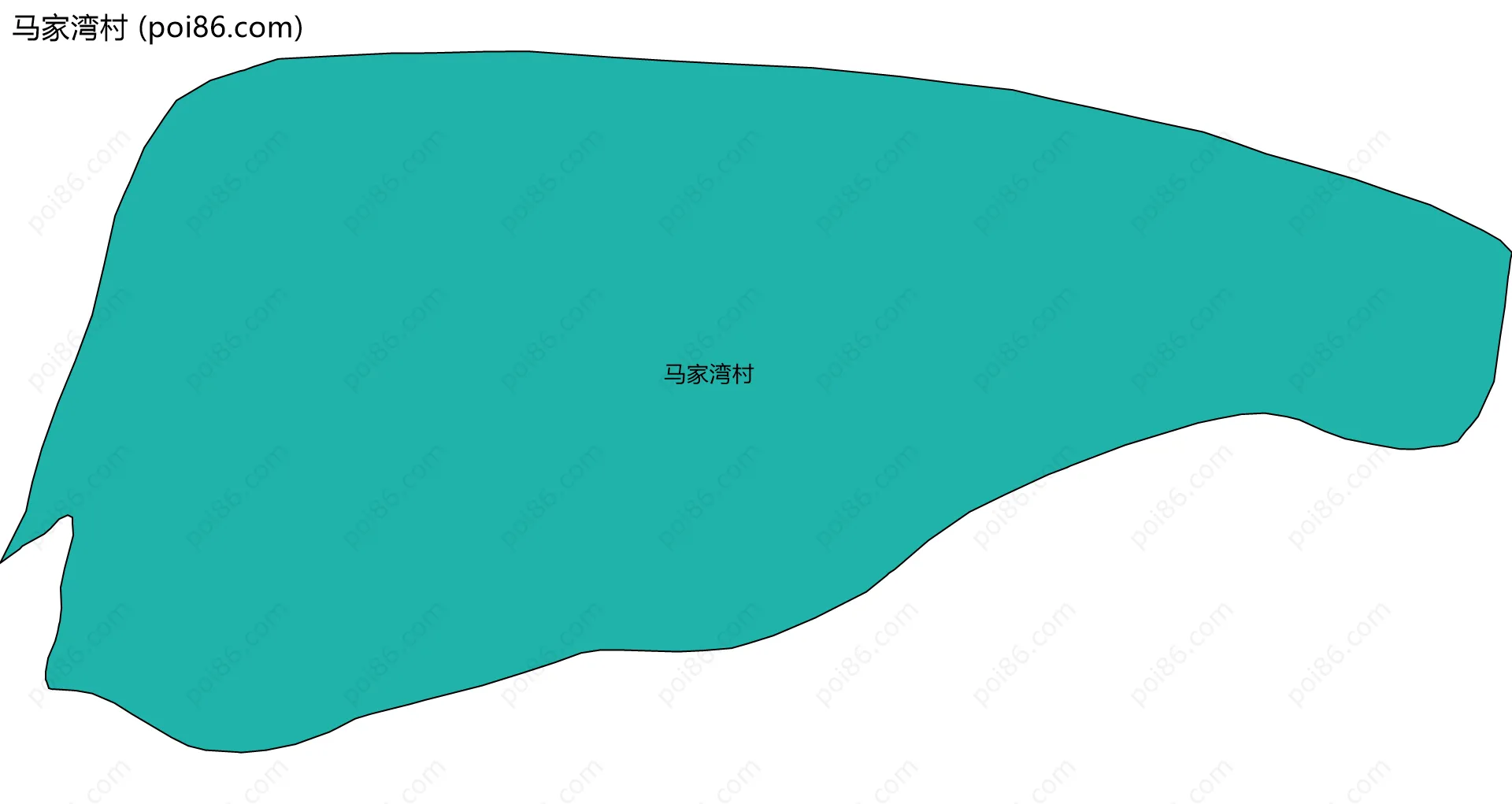 马家湾村边界地图