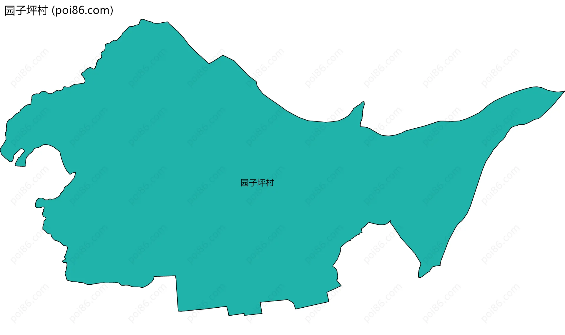 园子坪村边界地图