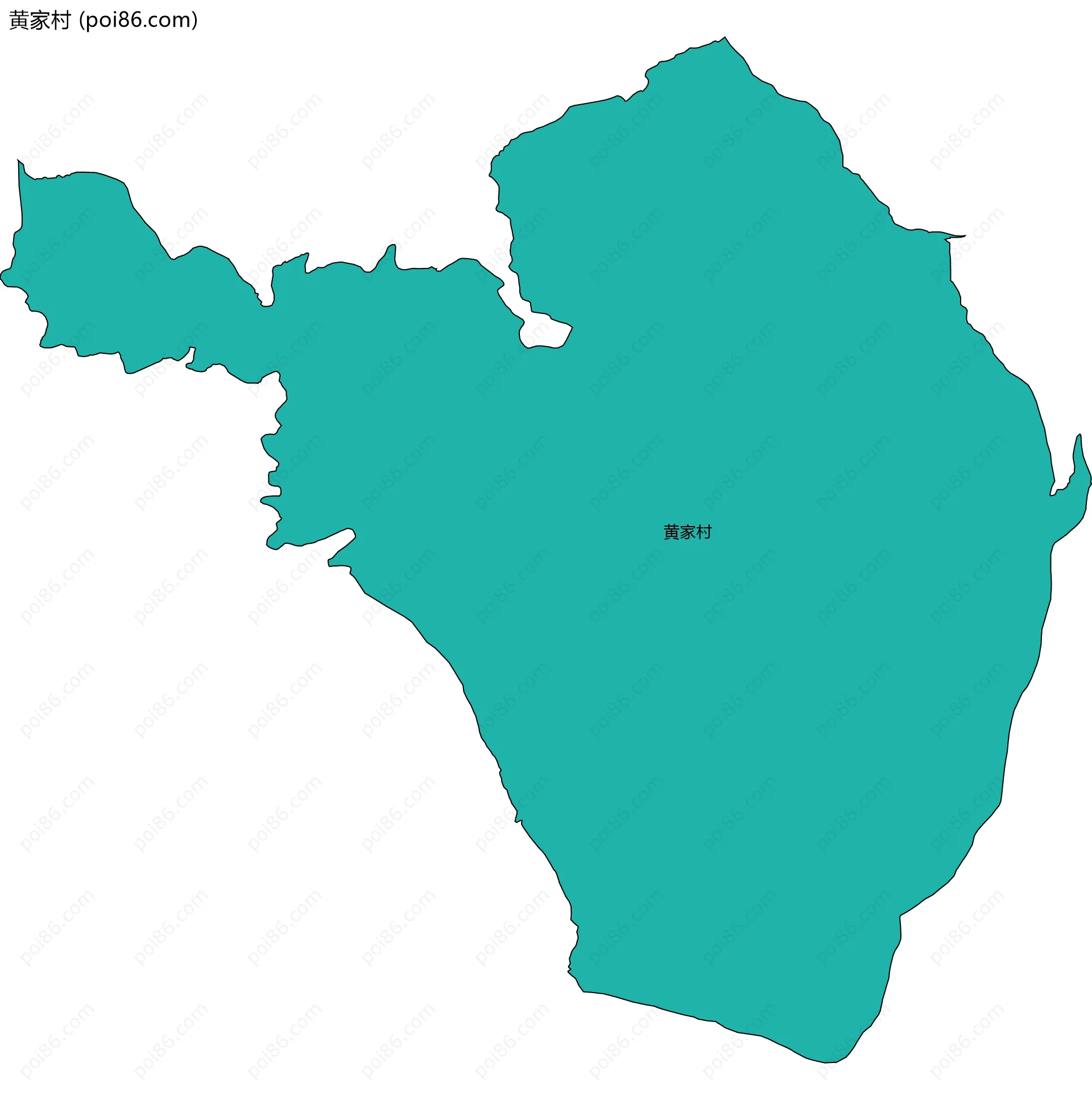 黄家村边界地图
