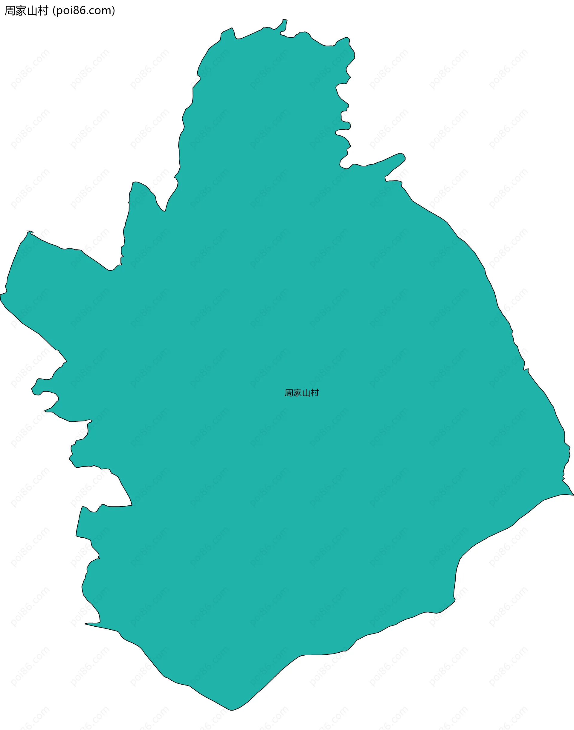周家山村边界地图