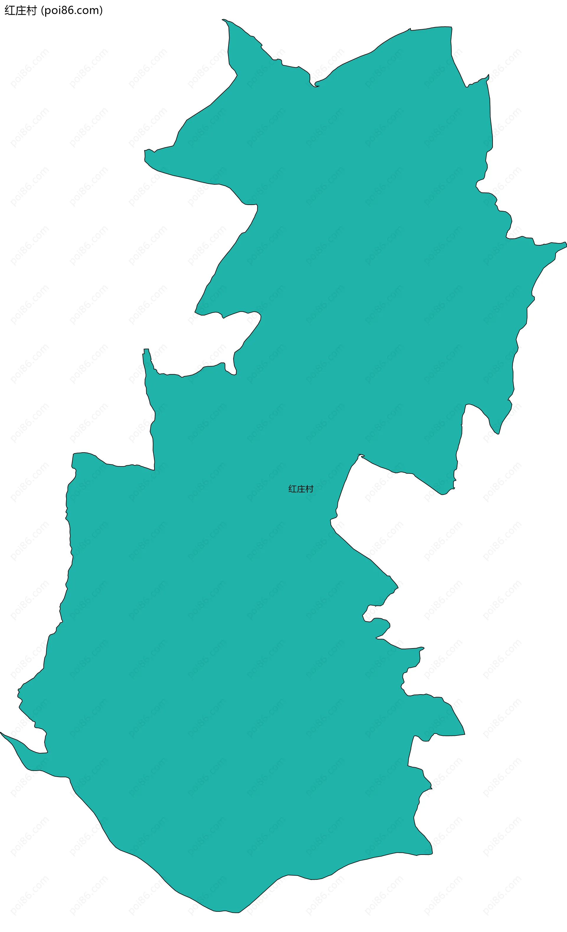 红庄村边界地图