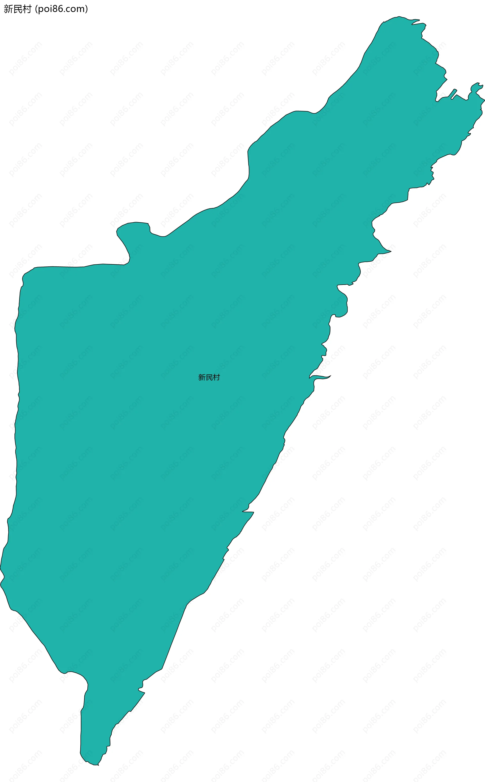 新民村边界地图