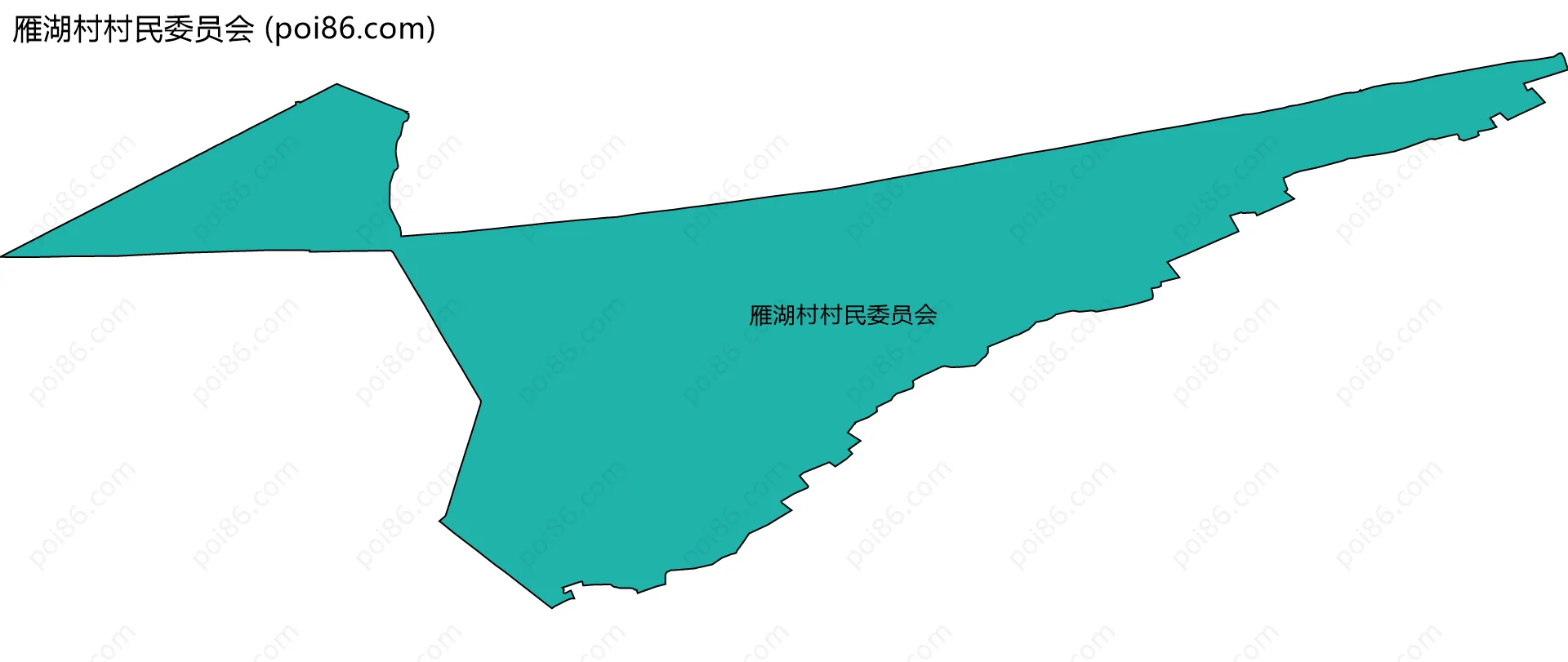 雁湖村村民委员会边界地图