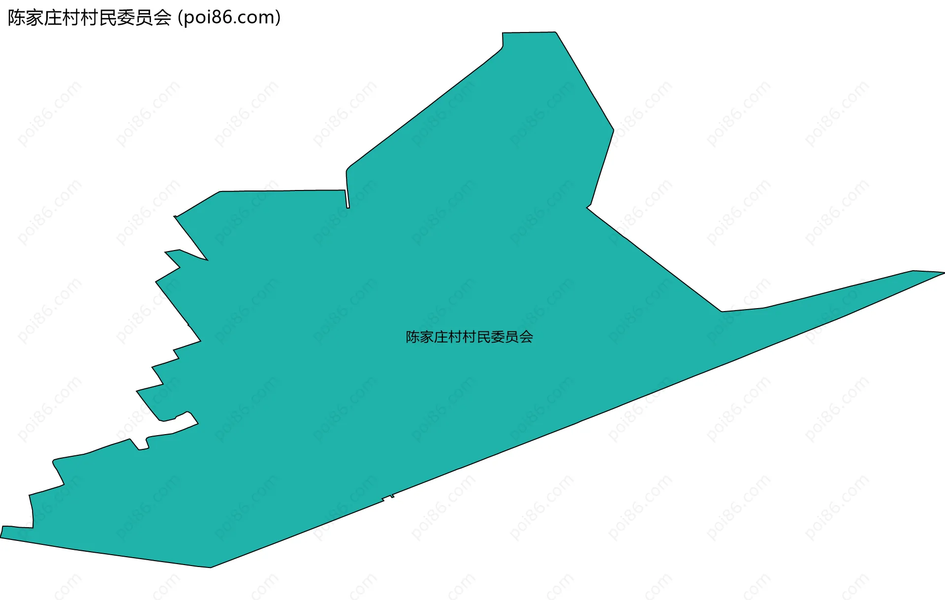 陈家庄村村民委员会边界地图